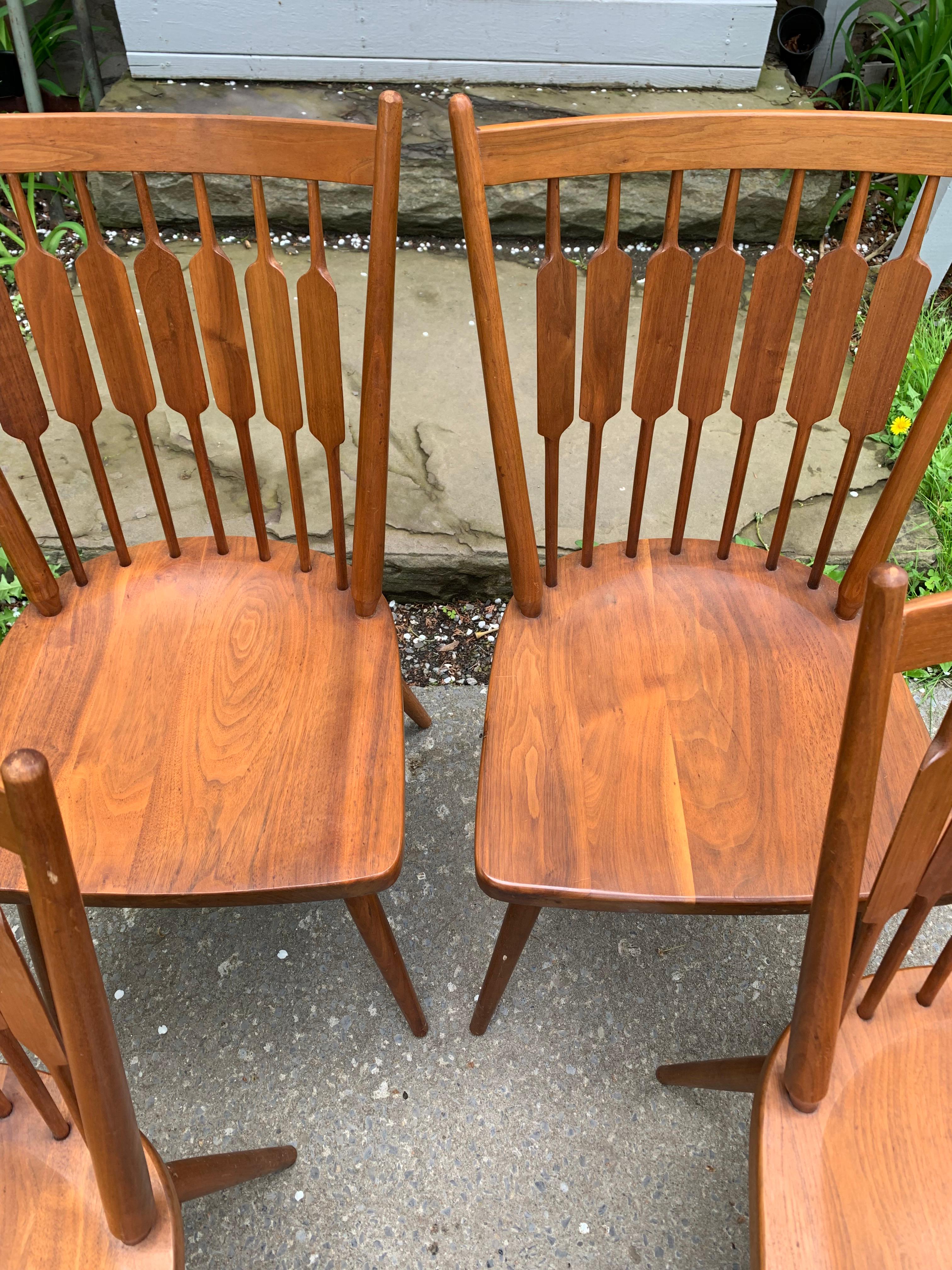 Vintage Kipp Stewart for Drexel Declaration Walnut Dining Chairs, Set of 6 3