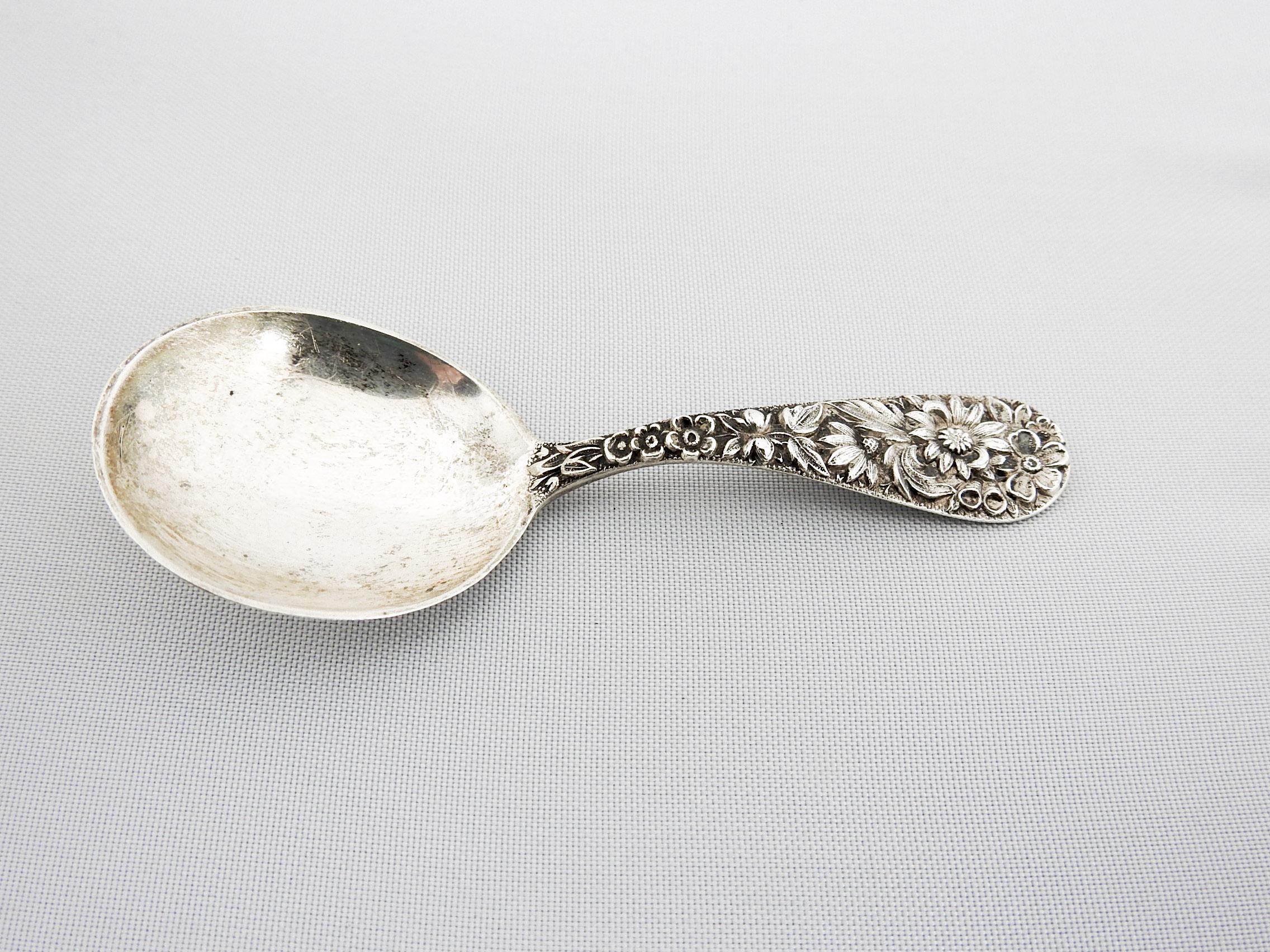 American Vintage Kirk & Son Sterling Repoussé Baby Spoon