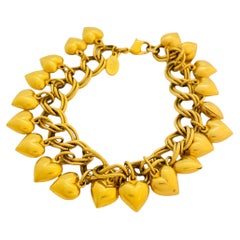 Vintage KIRKS FOLLY Kette Herz Charme Designer Landebahn Armband