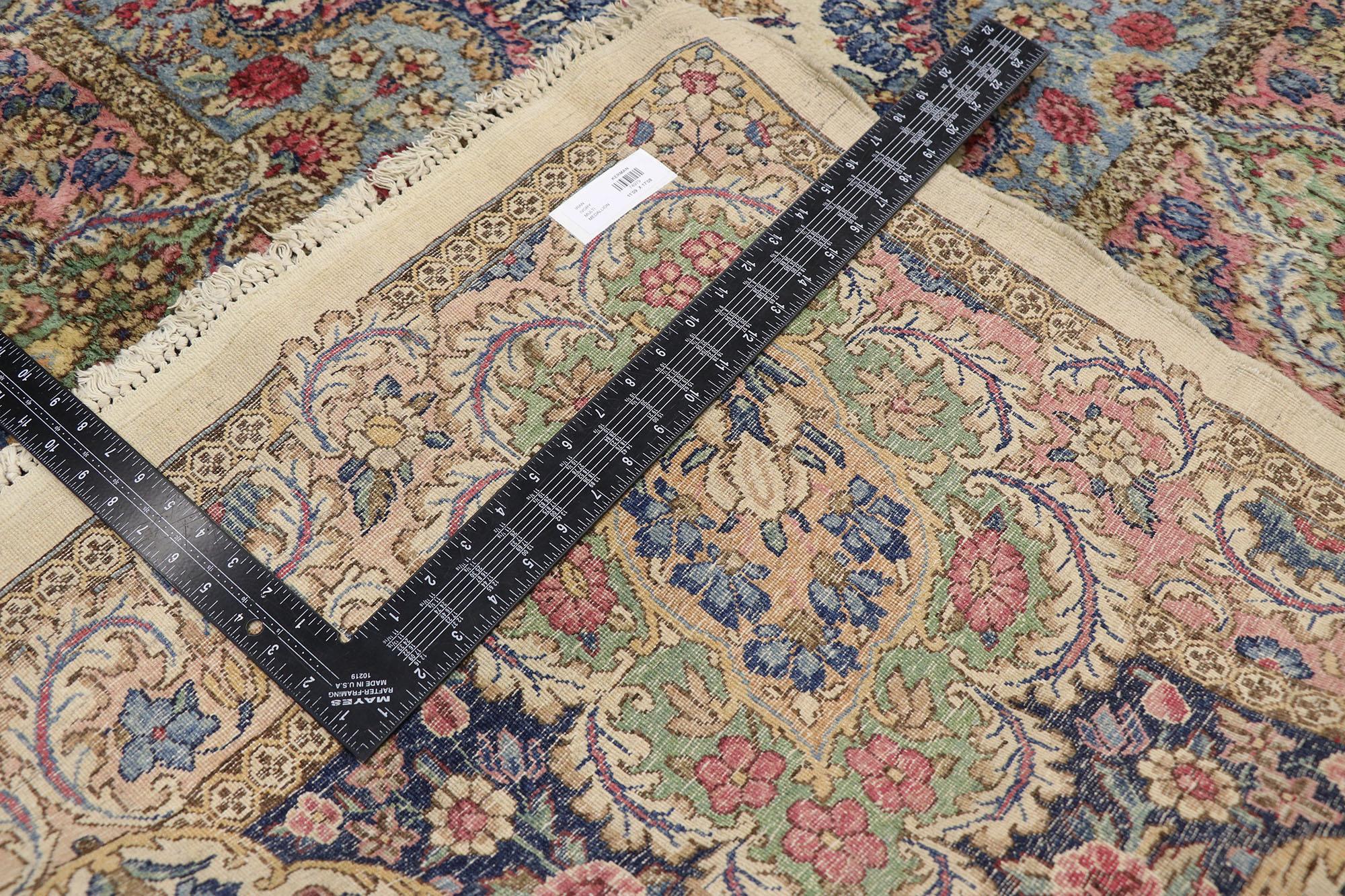 20th Century Vintage Kirman Palace Size Rug with Luxe Baroque Style, Vintage Persian Kerman For Sale
