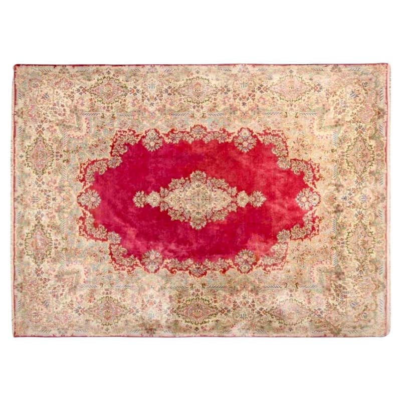 Persian Hand Knotted Red Diamond Medallion Bijar 'Bidjar' Rug For Sale ...
