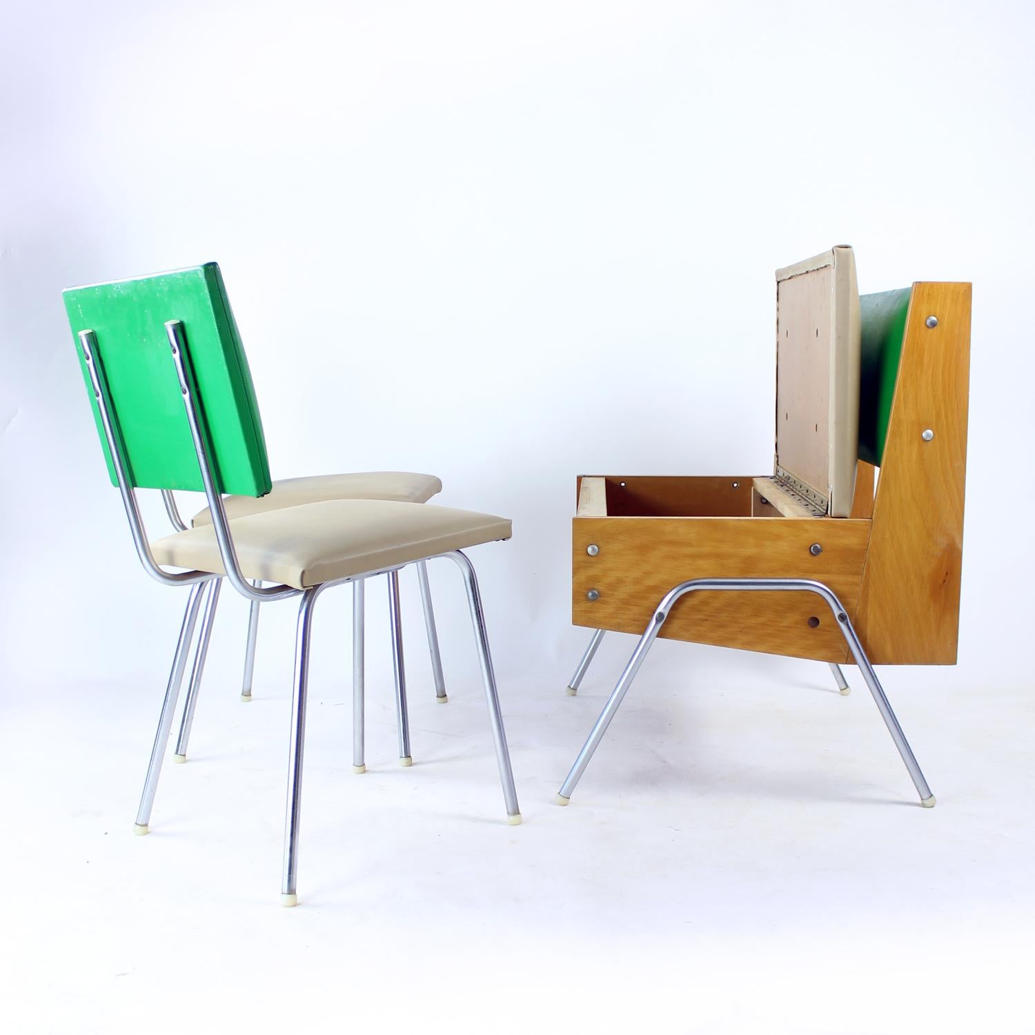 Vintage Kitchen Bench Set By Kovona, Czechoslovakia, 1960s 5