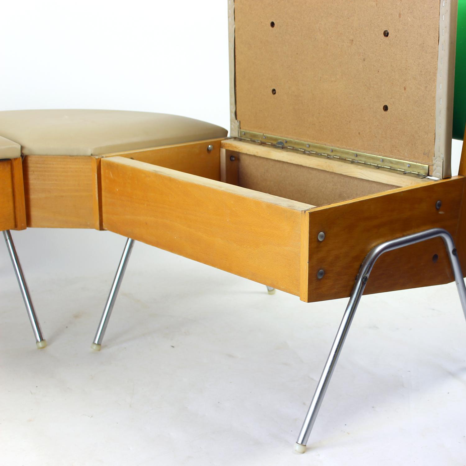Mid-20th Century Vintage Kitchen Bench Set By Kovona, Czechoslovakia, 1960s