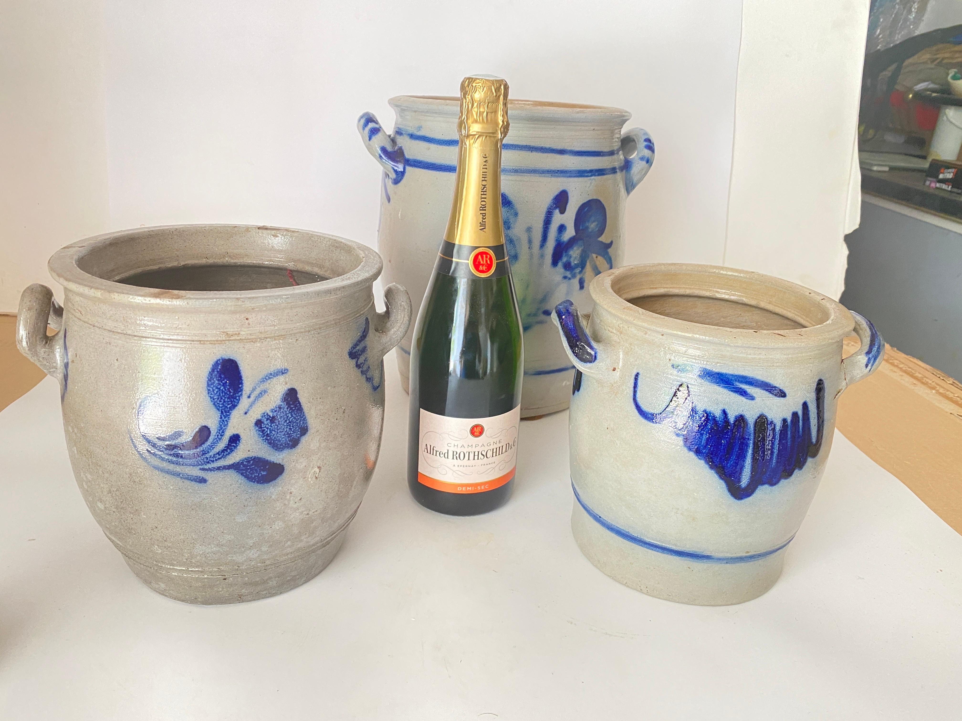 Vintage Küche Französisch Provincial Steingut Keramik Betschdorf Satz von 3 im Angebot 8
