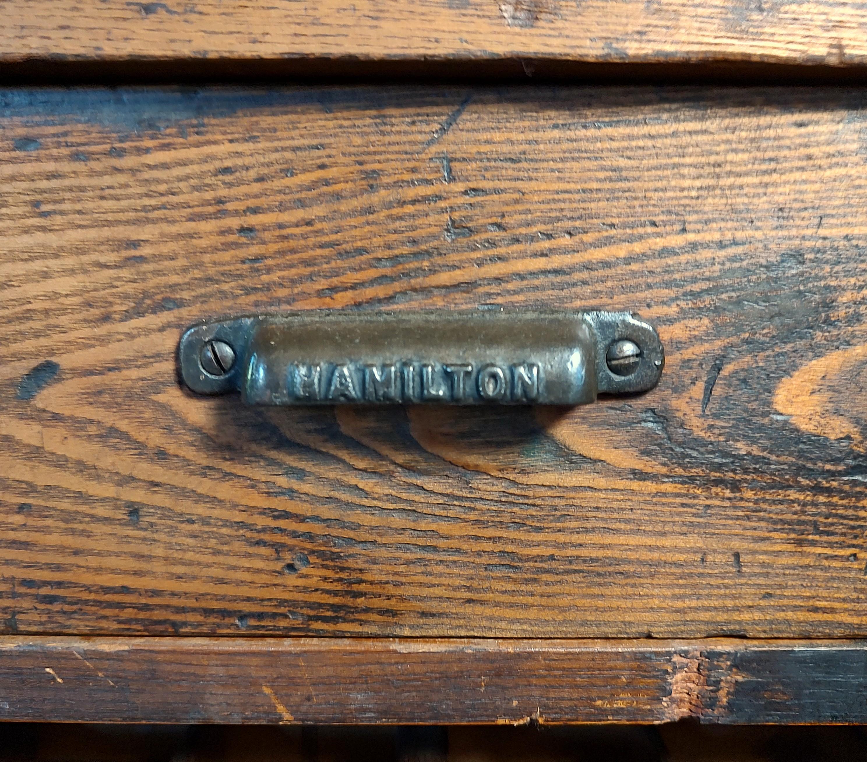 Vintage Kitchen Island / Display Table with Marble Top For Sale 7