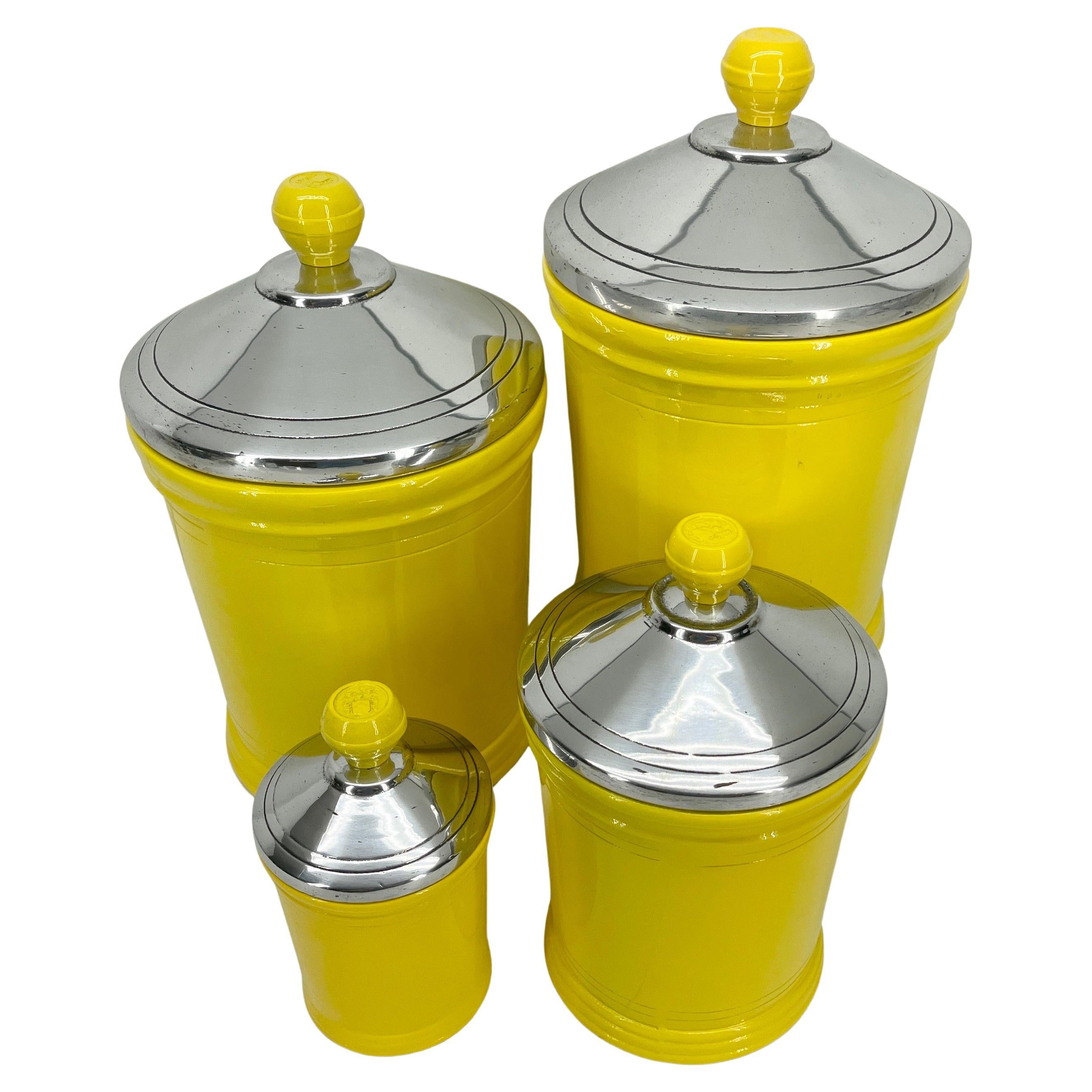 yellow canisters for the kitchen