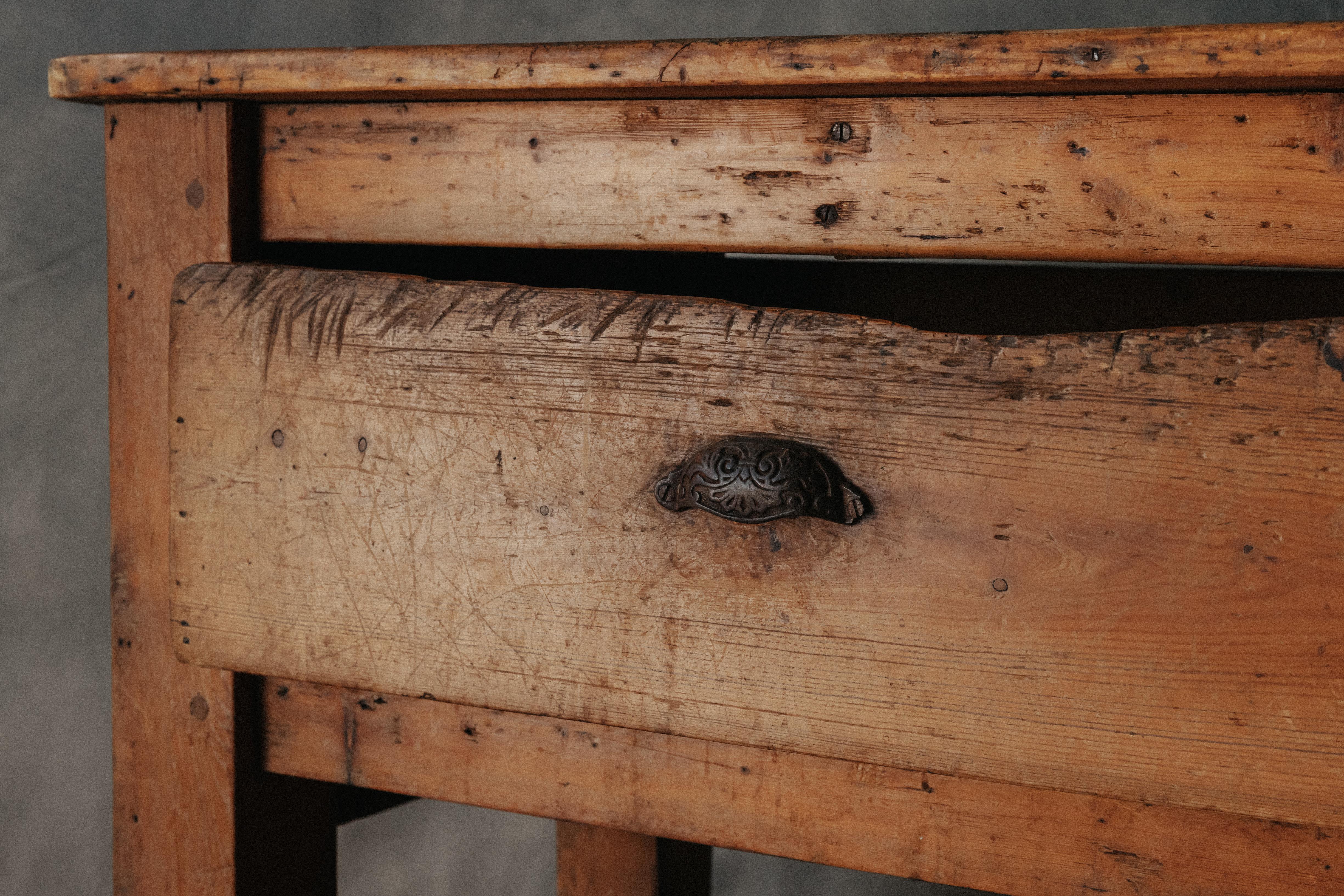 Vintage Kitchen Table from France, Circa 1940 In Good Condition For Sale In Nashville, TN