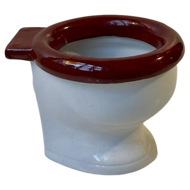 Vintage Kitsch West Germany Porcelain Toilet Ashtray