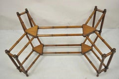 Vintage Kittinger Chinese Chippendale Faux Bamboo Mahogany Coffee Table Base