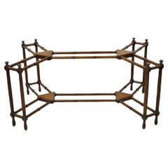 Vintage Kittinger Chippendale chino Base de mesa de centro de caoba imitación bambú