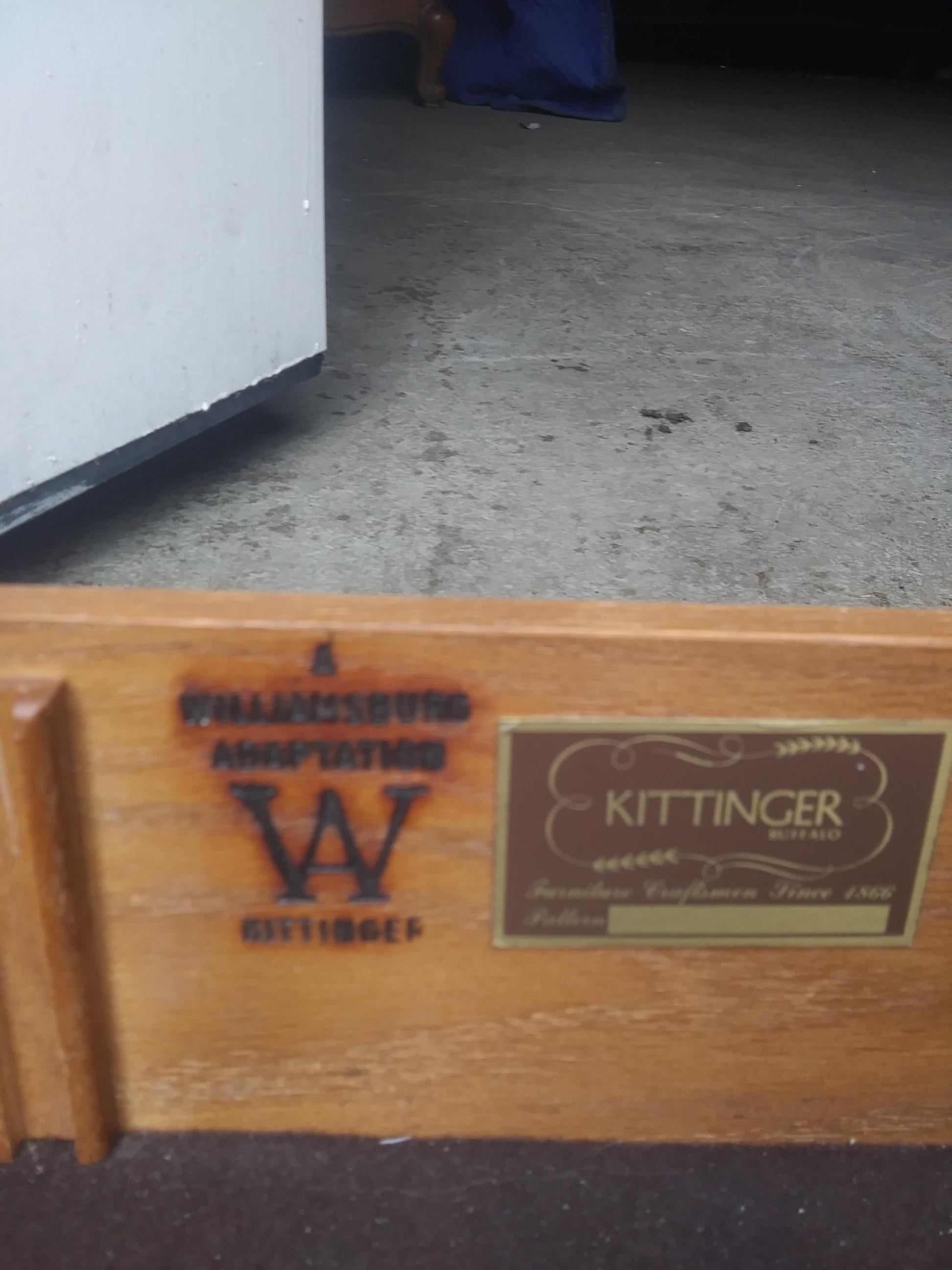 Carved Kittinger Colonial Williamsburg Adaptation Mahogany Sideboard, 20th Century