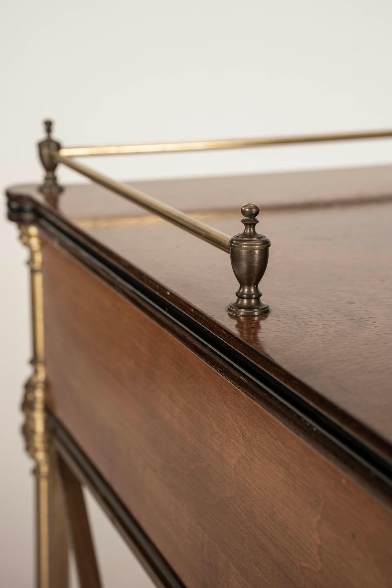 Brass Vintage Kittinger Directoire Style Writing Desk For Sale