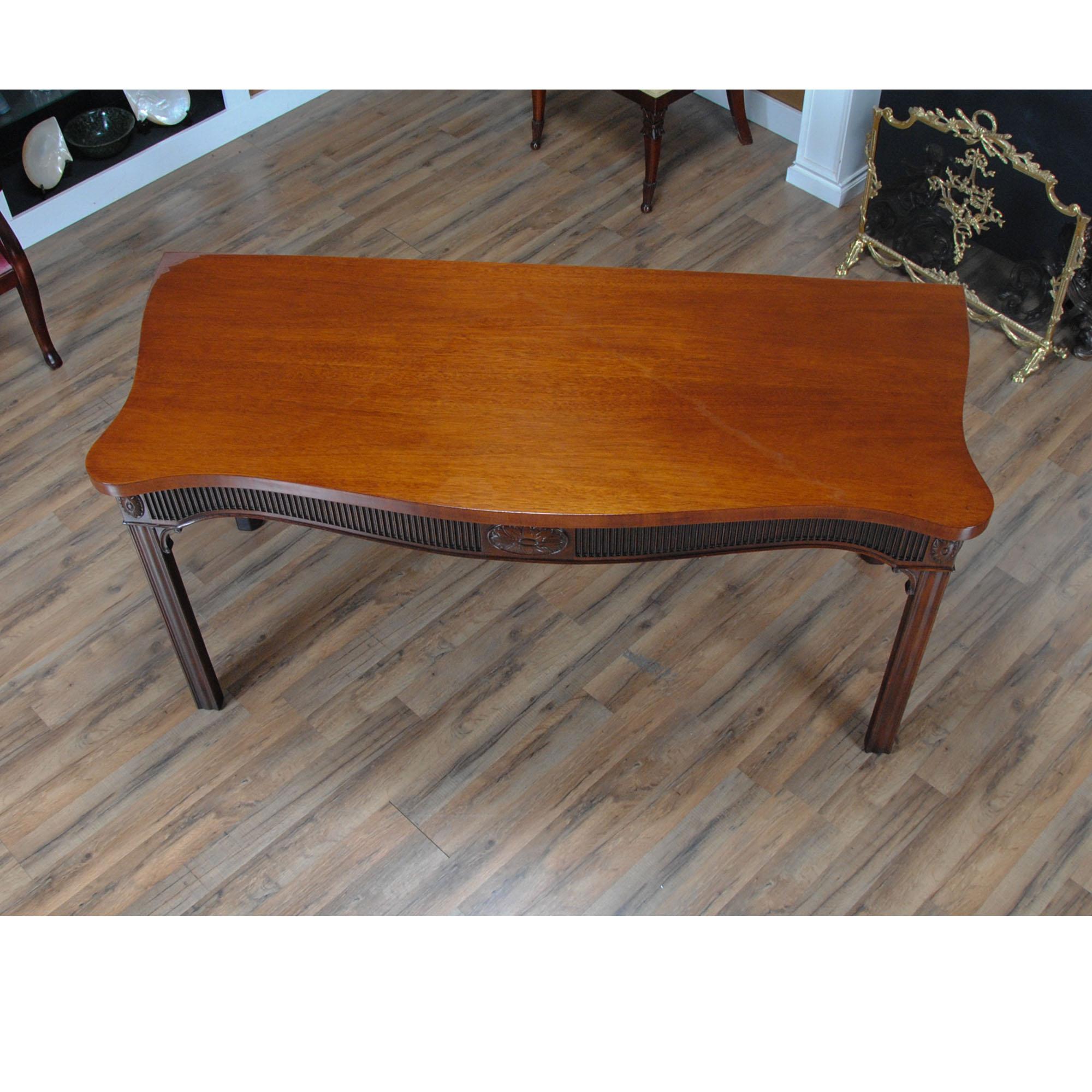 Chippendale Vintage Kittinger Mahogany Console For Sale