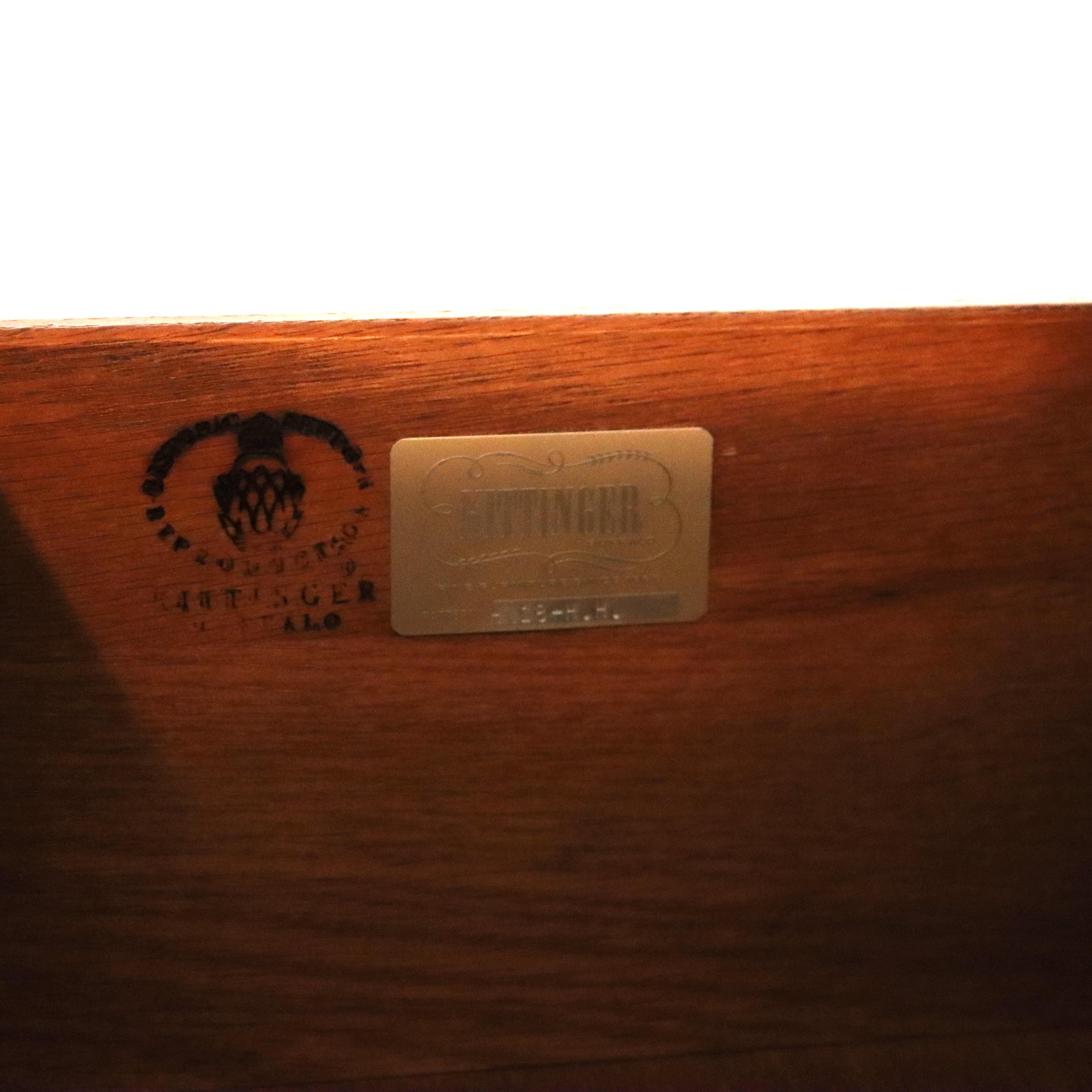 Vintage Kittinger Presidential Collection Mahogany Four Drawer Chest C1950 Caoba en venta