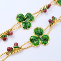 Vintage KJL Chain Belt With Enamel 1980s