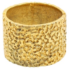 Vintage KJL Gold Tone Textured Bracelet