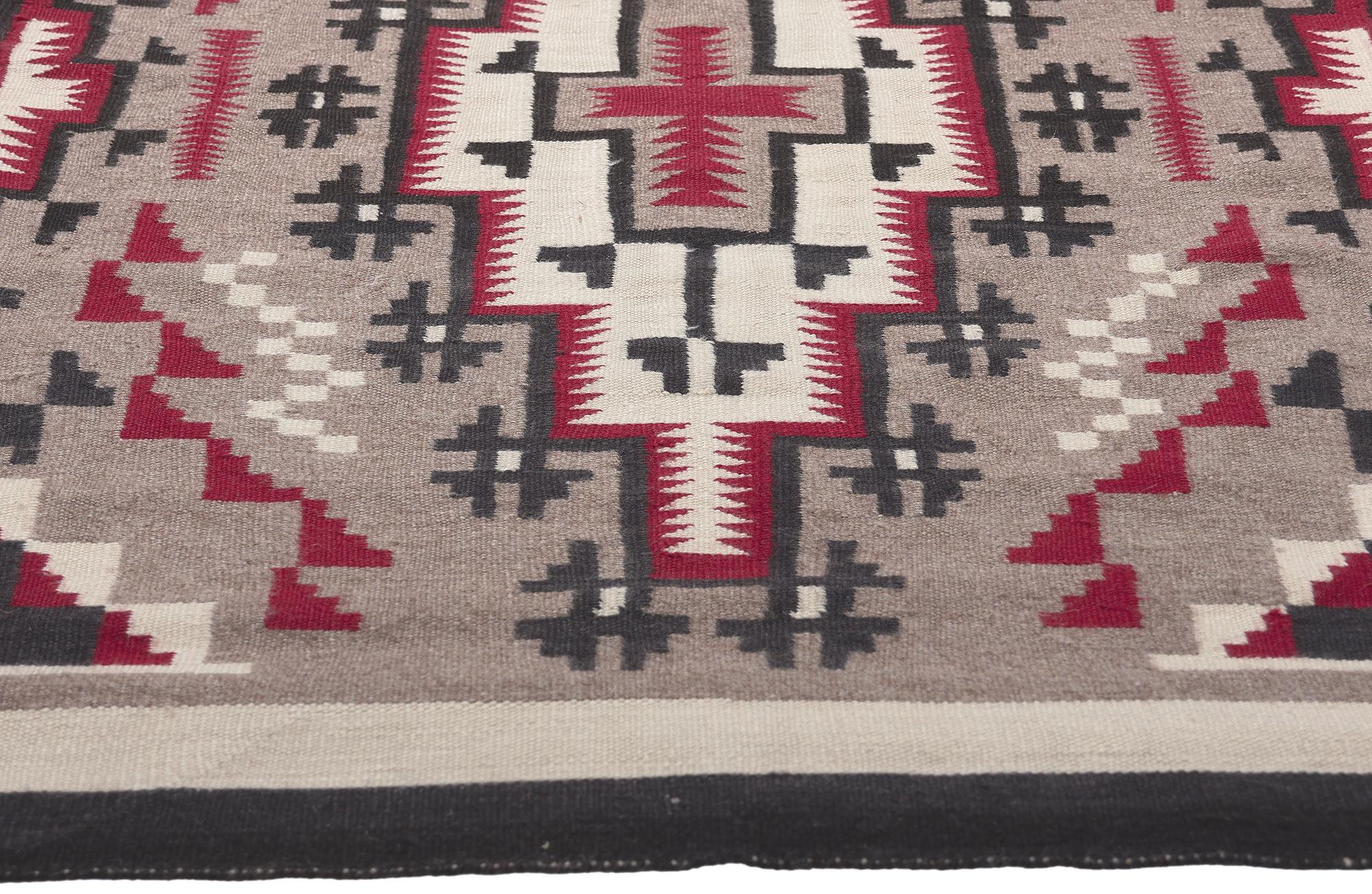 Hand-Woven Vintage Klagetoh Navajo Rug with Southwest Desert Style Design For Sale