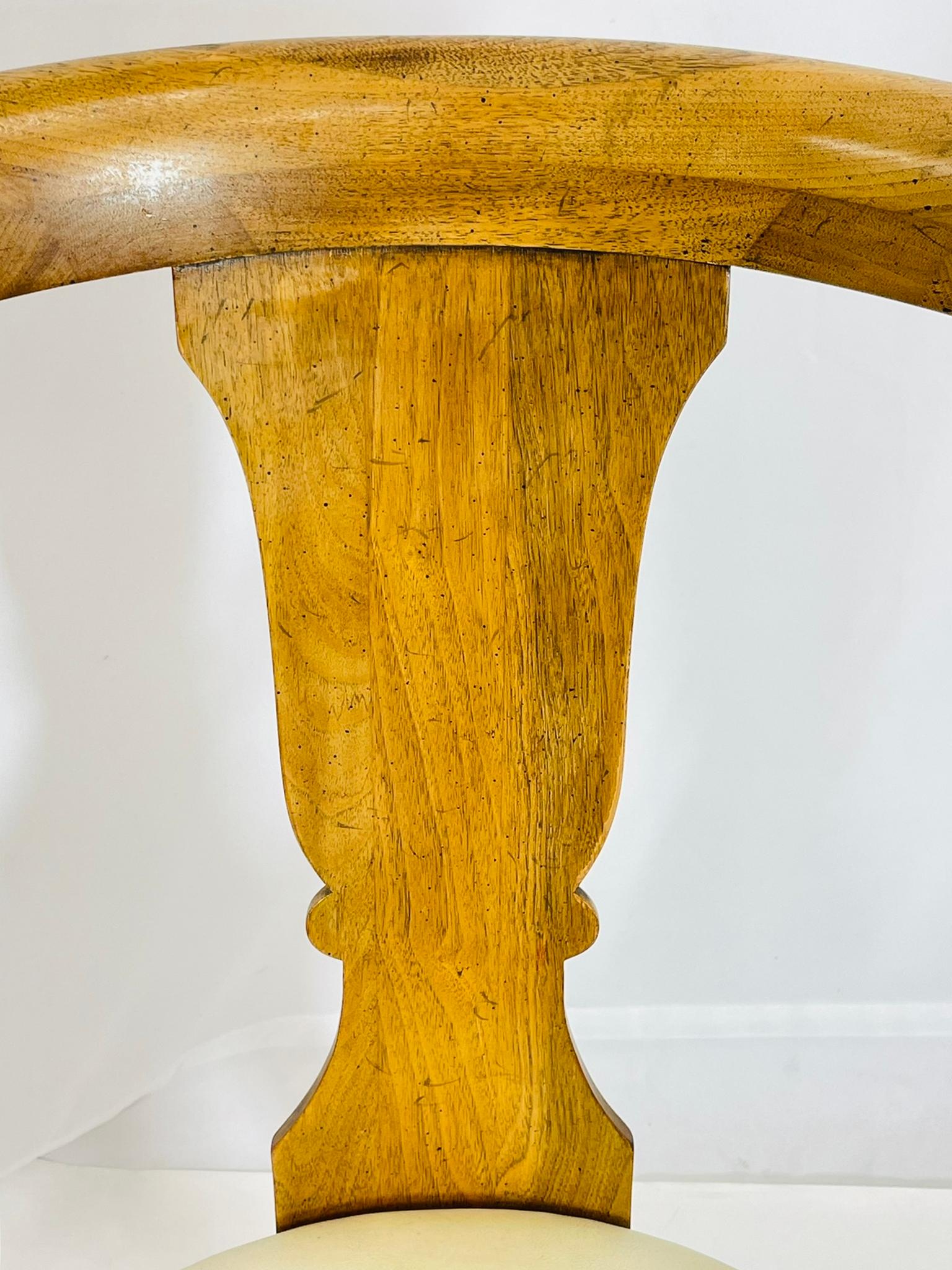 Sedie da pranzo Klismos vintage con struttura scultorea in Wood, set da 6 in vendita 12