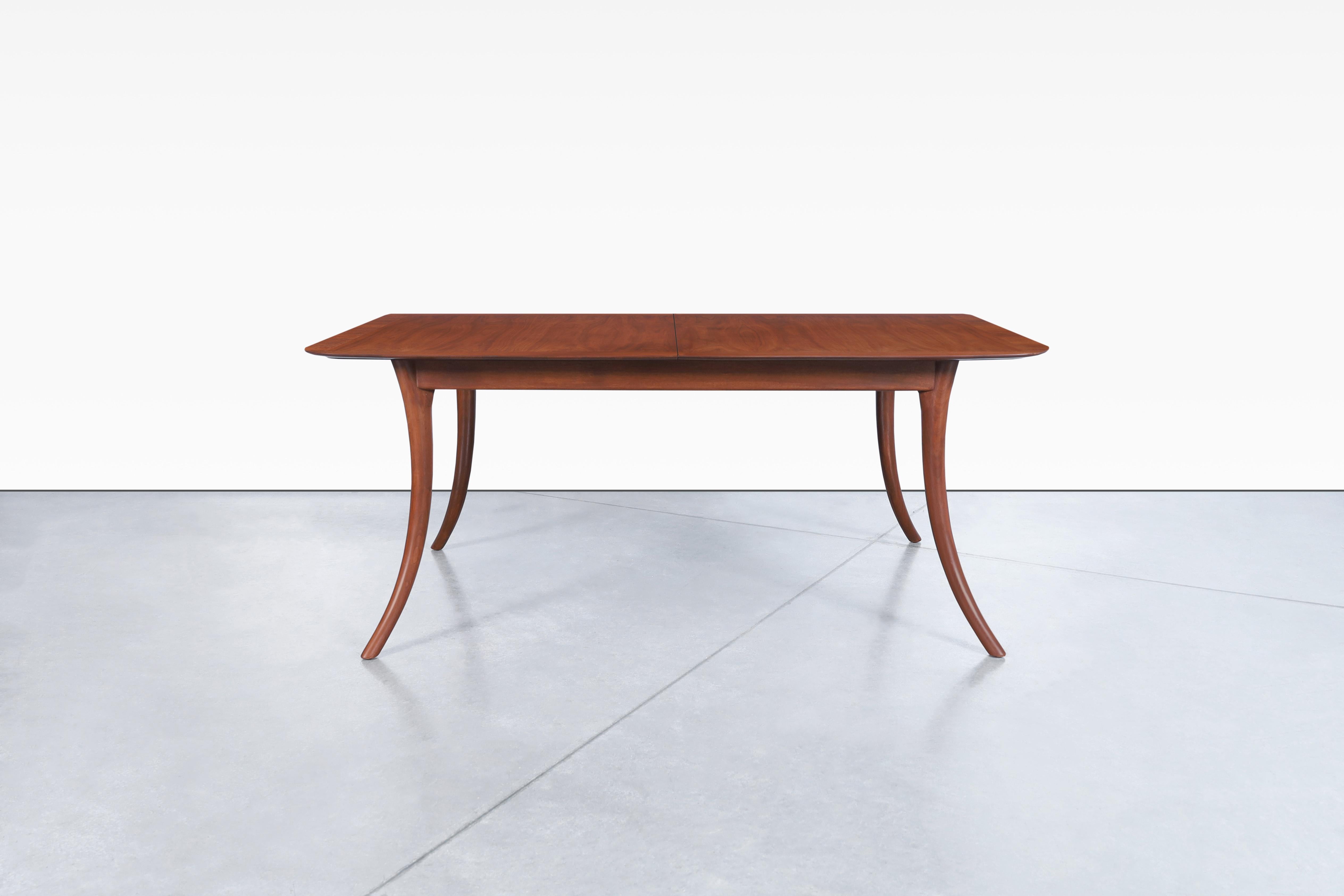 Vintage Klismos Legs Dining Set by T.H. Robsjohn-Gibbings for Widdicomb In Good Condition In North Hollywood, CA