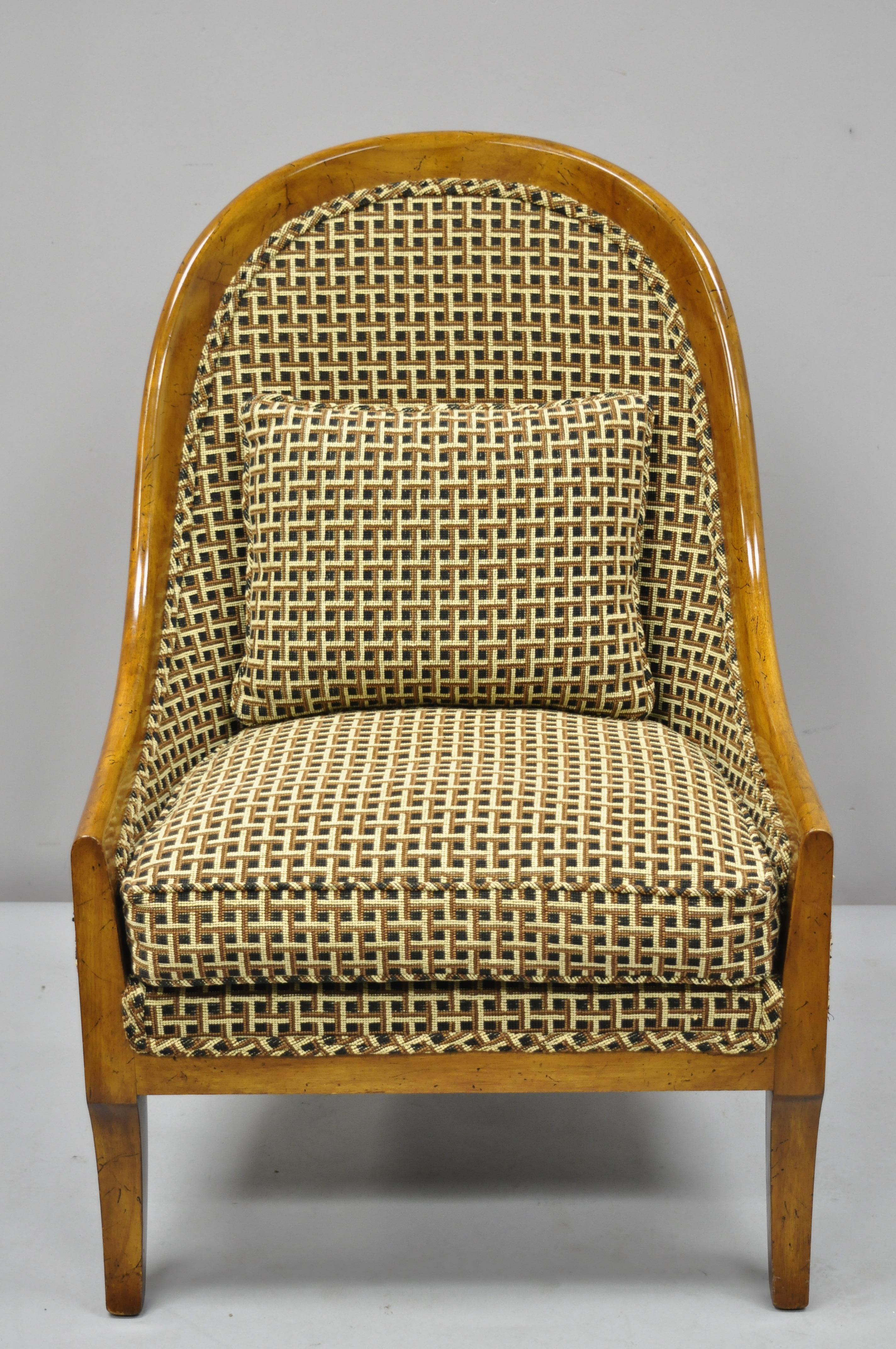 Klismos Saber Leg Slipper Lounge Chair Attributed to Michael Taylor for Baker 2