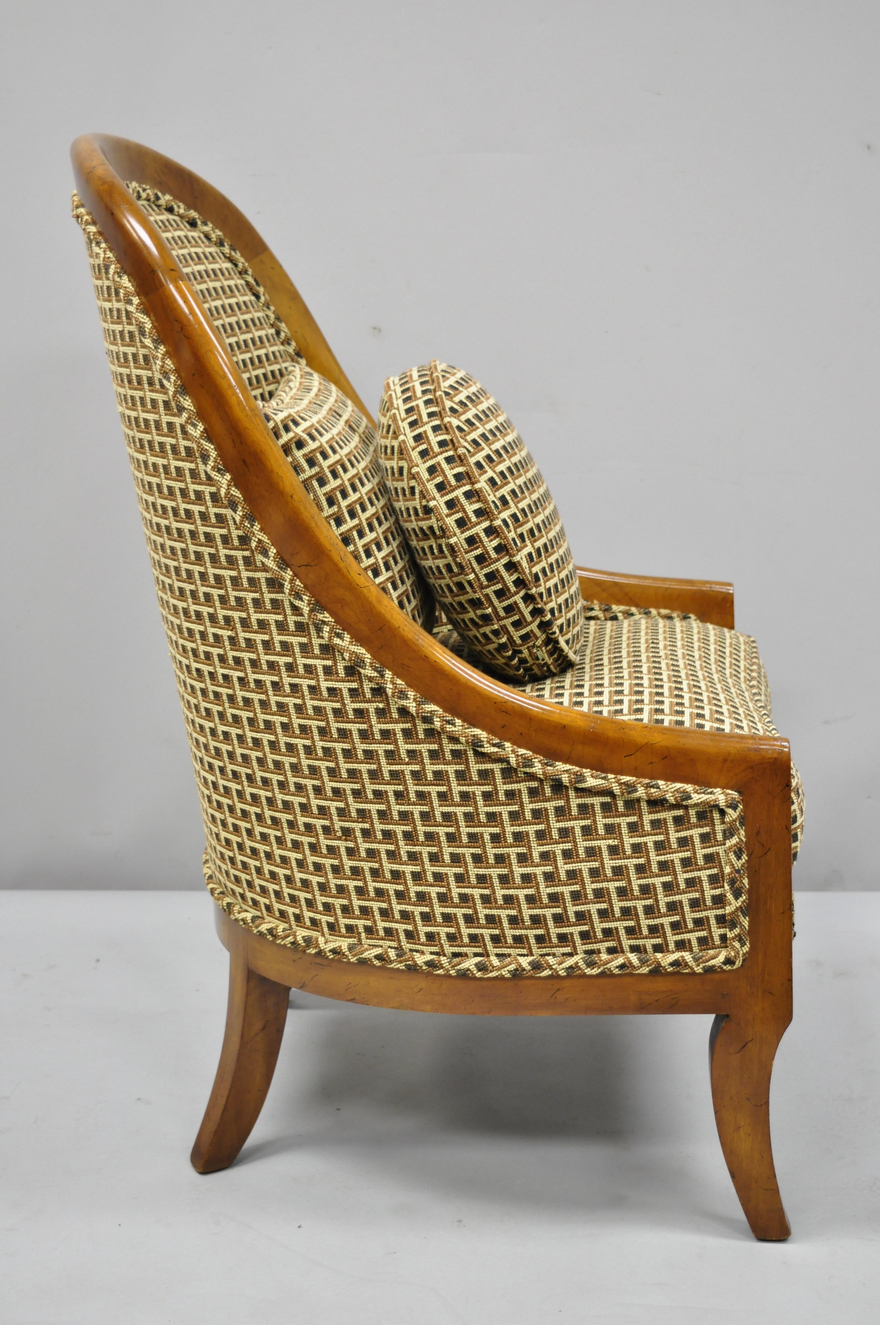 Mid-20th Century Klismos Saber Leg Slipper Lounge Chair Attributed to Michael Taylor for Baker