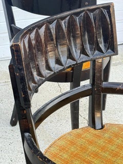 Vintage Klismos Style Dining Chairs - Set of Six