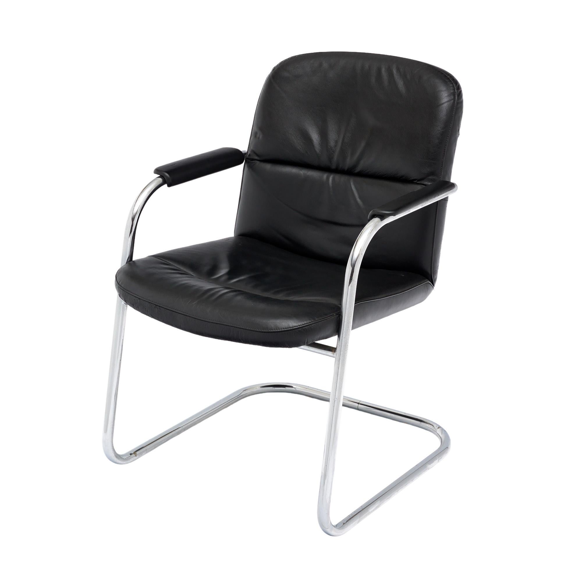 Allemand Fauteuils en cuir Vintage Klöber en vente