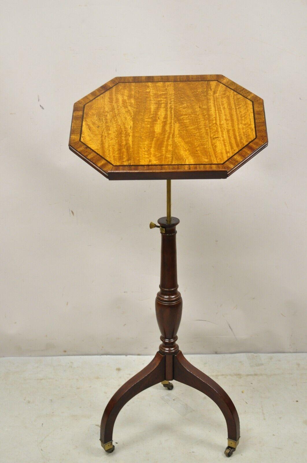 Sheraton Vintage Knob Creek Mahogany & Satinwood Adjustable Lectern Book Stand. Item feat For Sale
