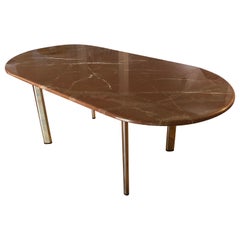 Retro Knoll Dining Table by Joe D'urso in Rojo Alicante Marble