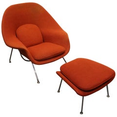 Used Knoll Eero Saarinen Womb Chair and Ottoman Set, circa 1960s