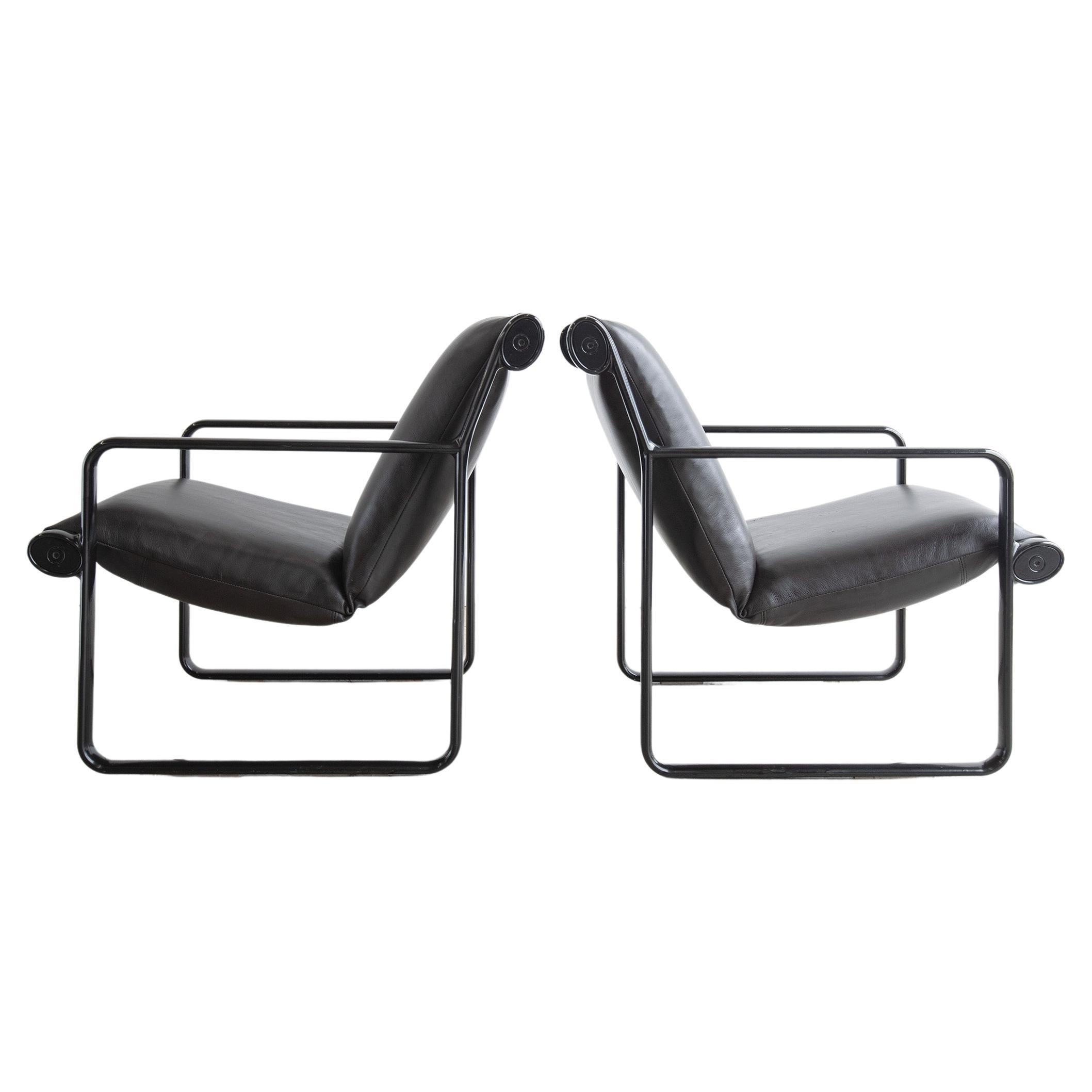 Vintage Knoll Leather Lounge Chairs by Bruce Hannah 
Andrew Morrison 1971