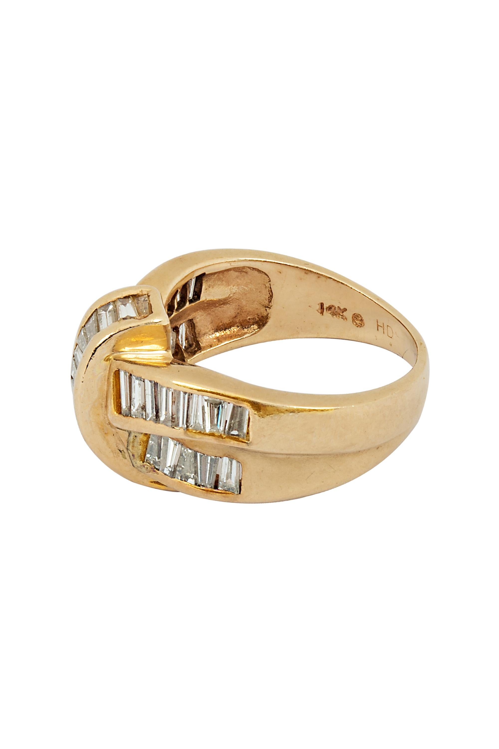 vintage baguette wedding band