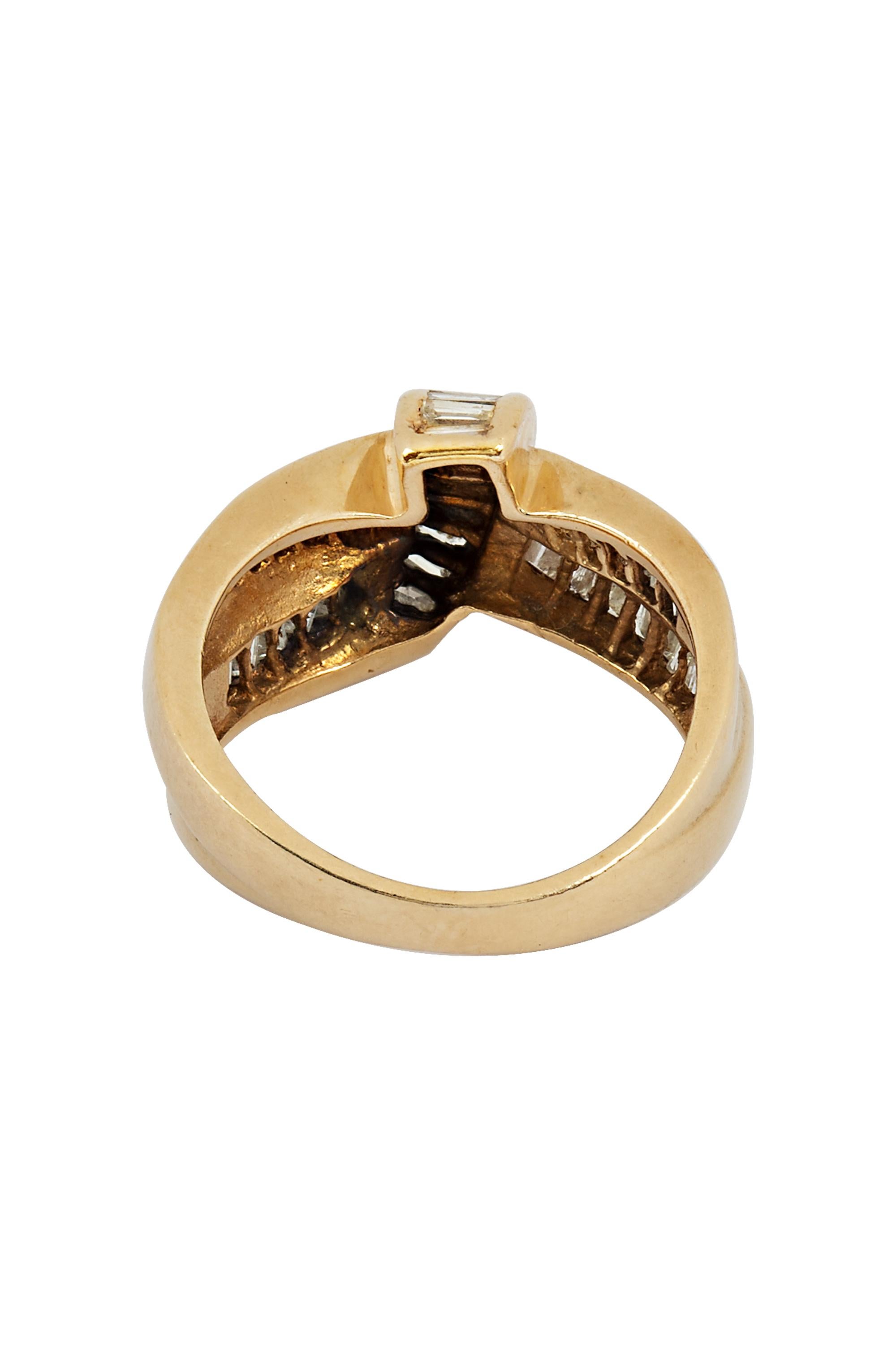 vintage diamond baguette ring