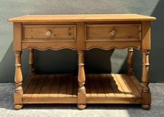 Vintage Knotty Pine Plank Center Island