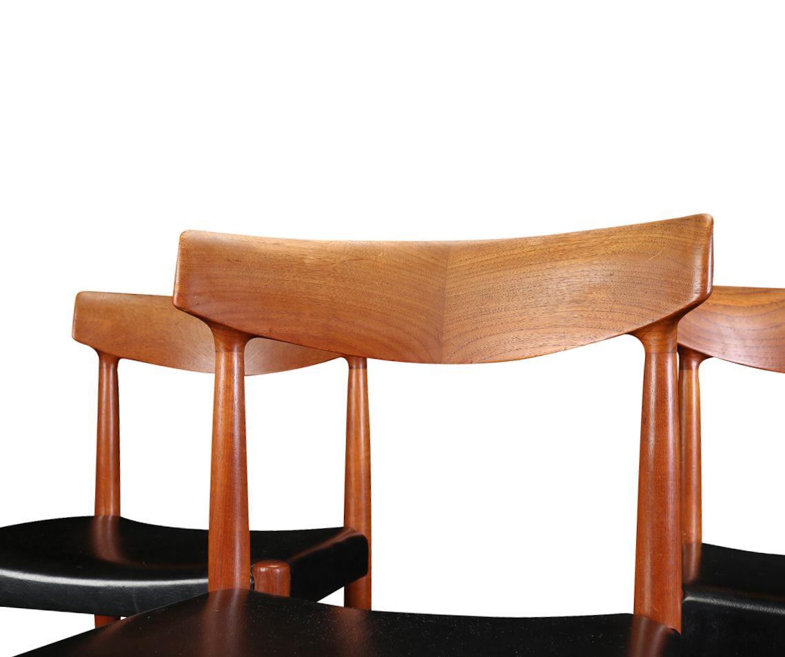 Mid-Century Modern Vintage Knud Faerch Teak Dining Chairs, Set of 4 For Sale