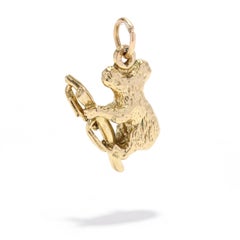 Vintage Koala Charm, 18K Gold, Koala Bear Charm, Gold Koala Charm, Simple Koala