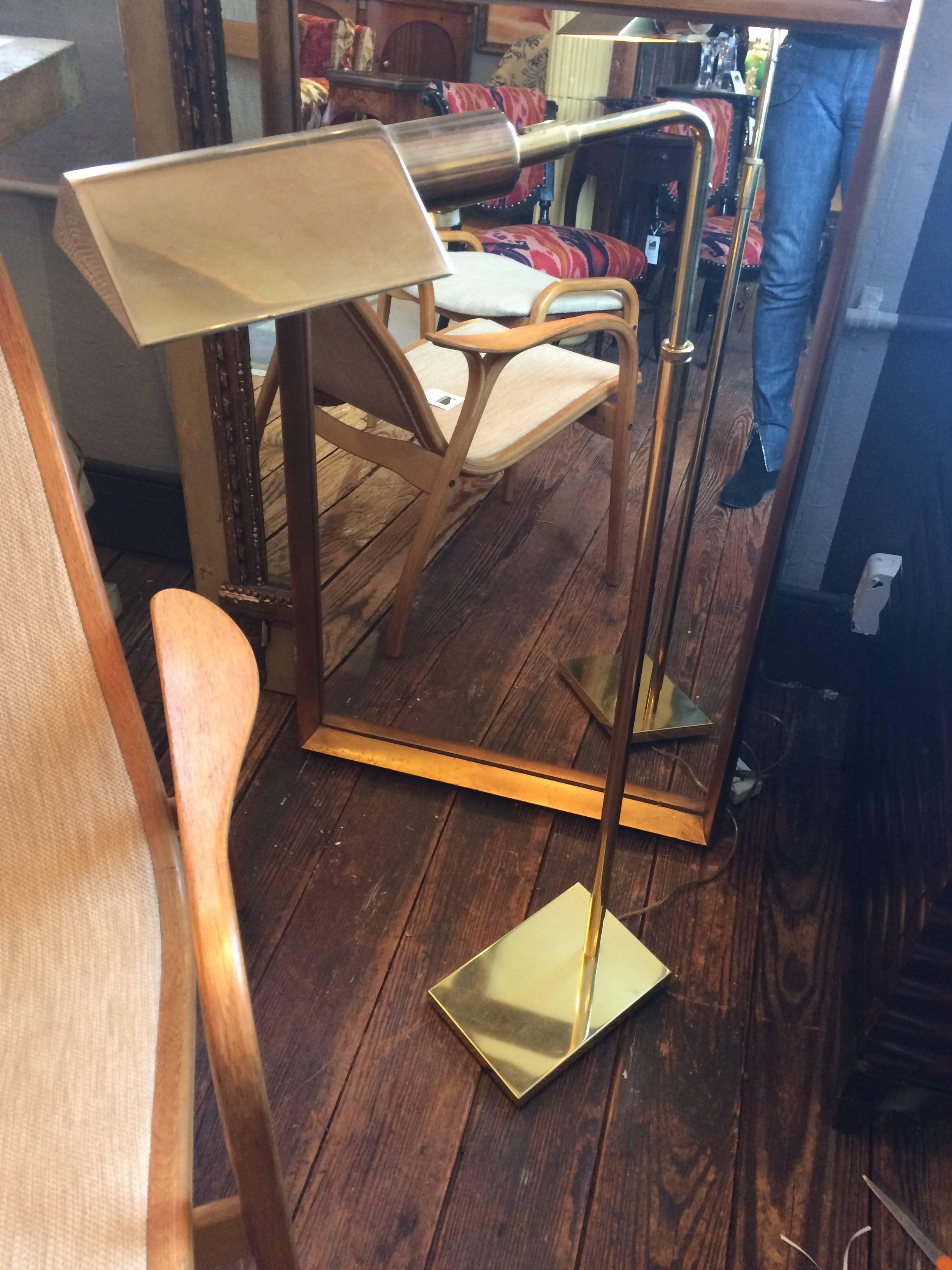 Mid-Century Modern Vintage Koch & Lampadaire de lecture Lowy en laiton