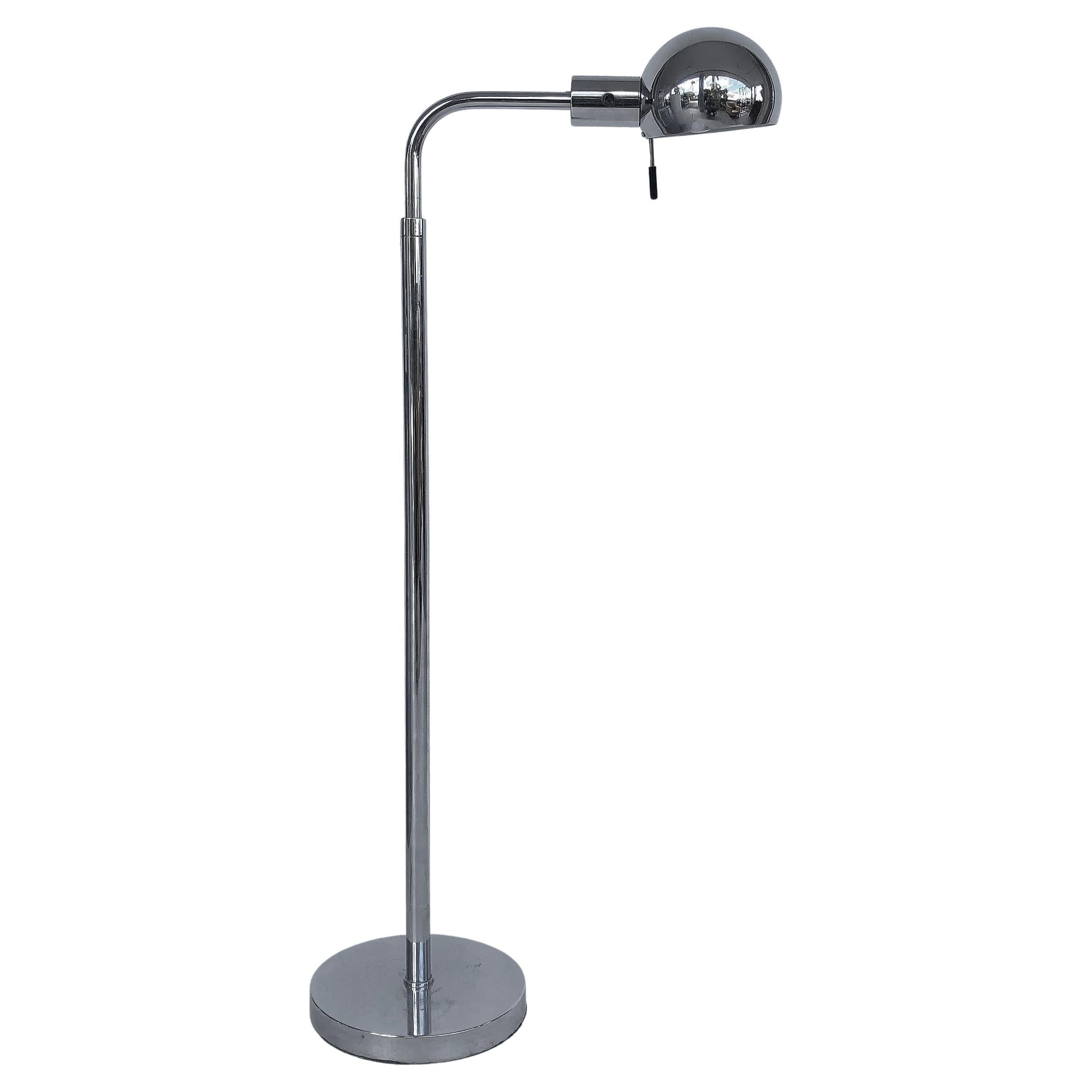 Koch & Lowy lampadaire réglable chromé vintage en vente