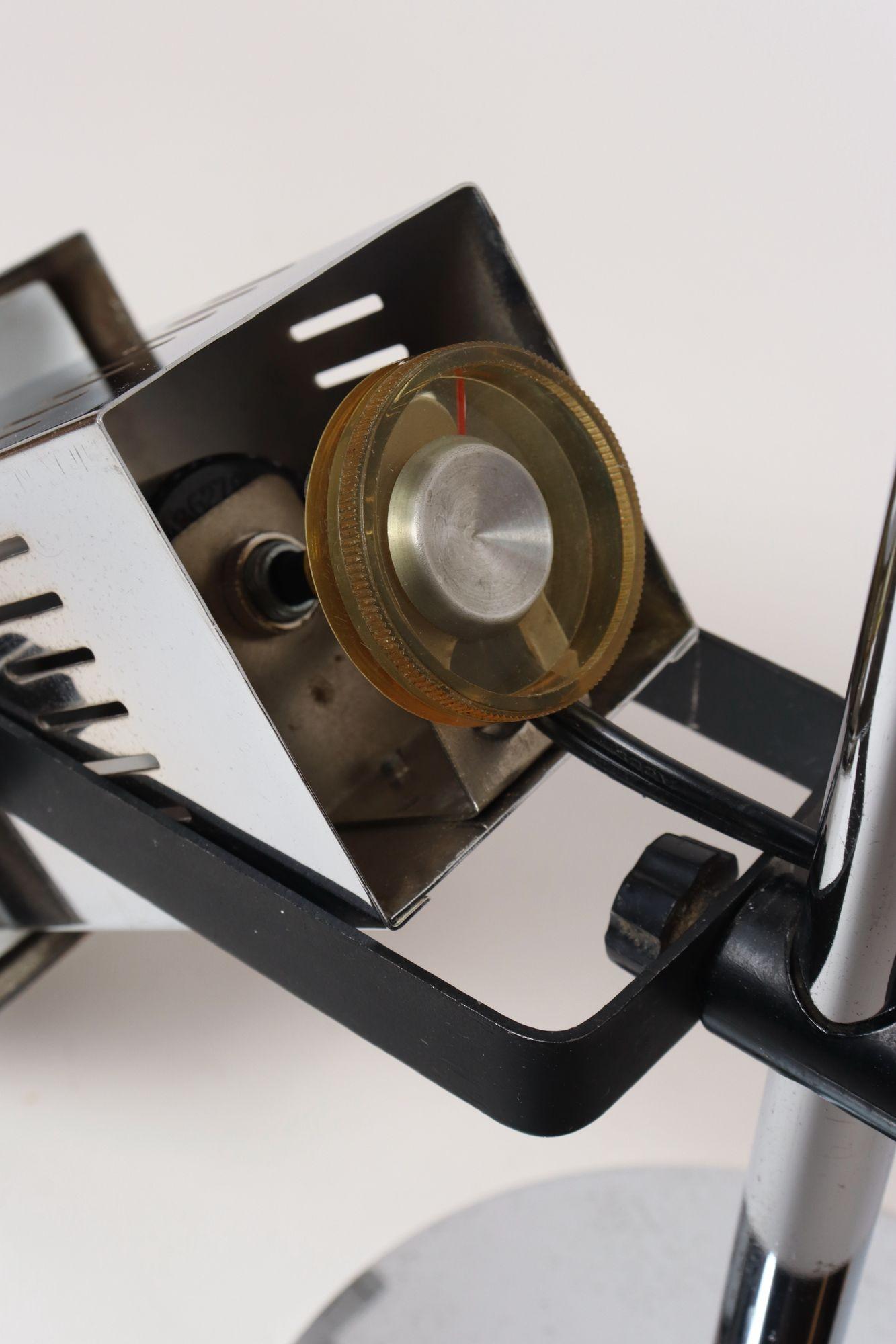 Vintage Koch & Lowy Chrome Adjustable Task / Table Lamp with Articulating Shade in vendita 6