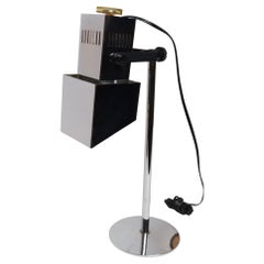 Vintage Koch & Lowy Chrome Adjustable Task / Table Lamp with Articulating Shade