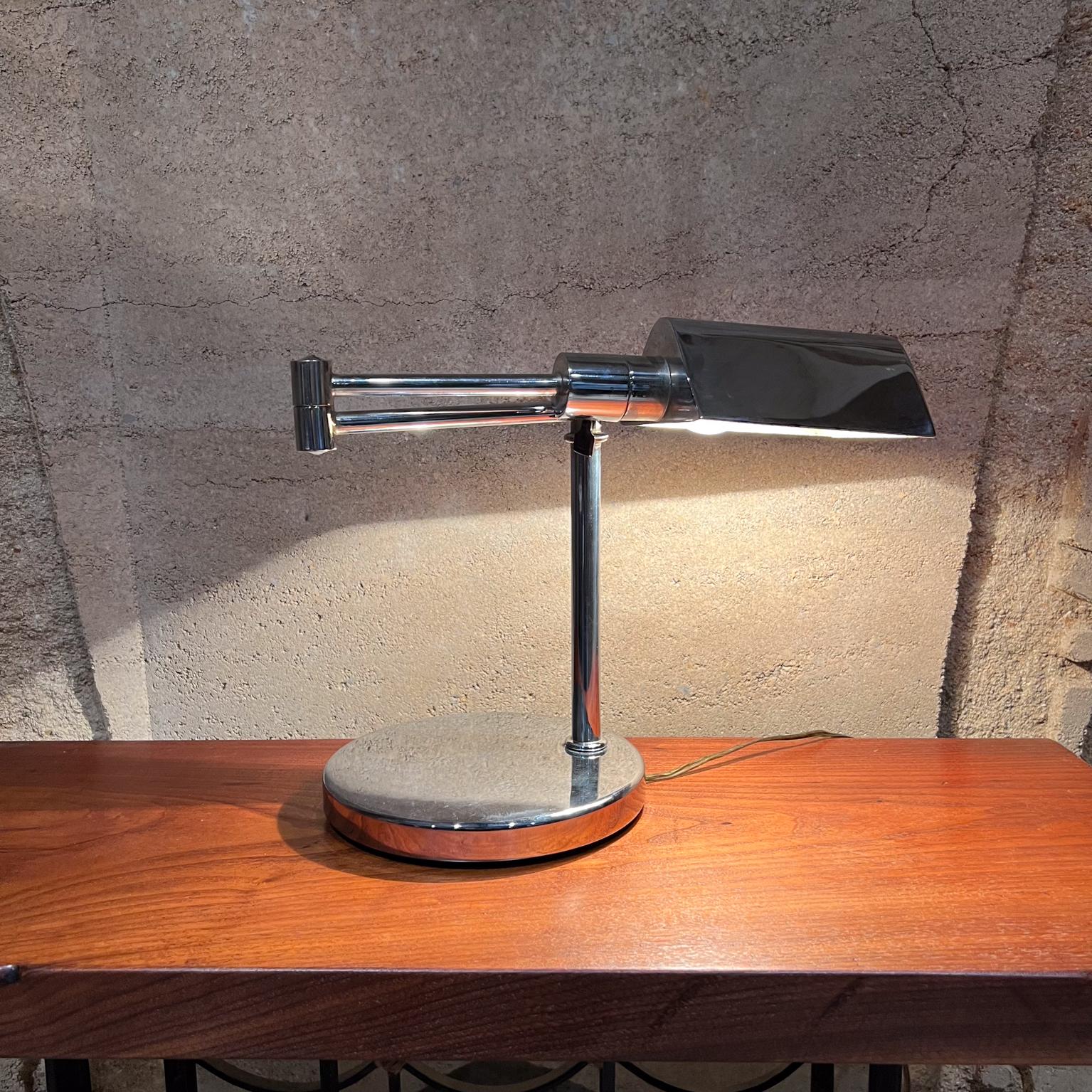 Vintage Koch & Lowy Chrome Articulating Swing Arm Desk Lamp For Sale 6