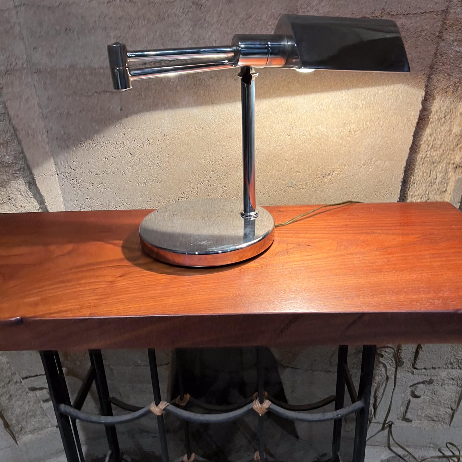 Vintage Koch & Lowy Chrome Articulating Swing Arm Desk Lamp For Sale 7