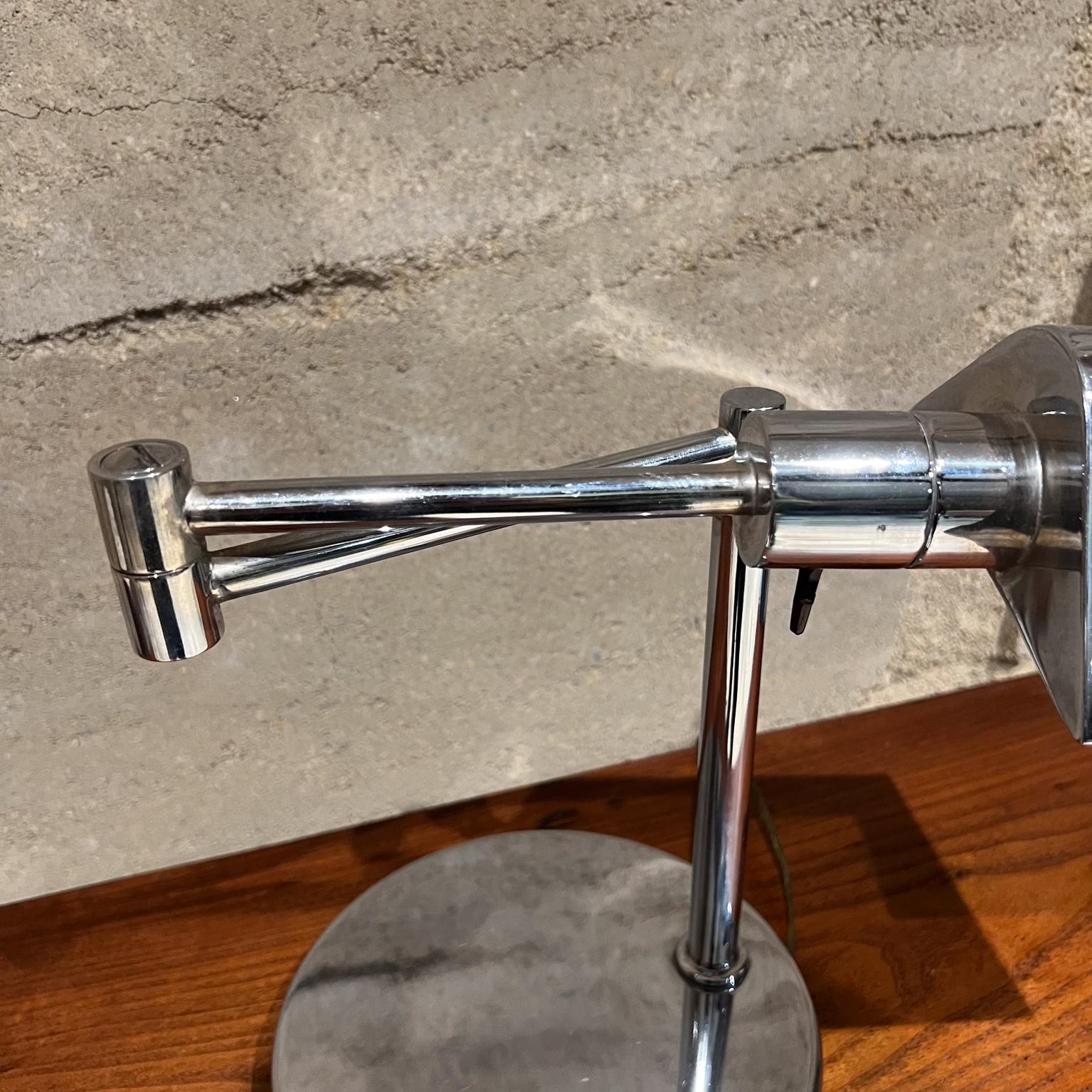 Mid-Century Modern Vintage Koch & Lowy Chrome Articulating Swing Arm Desk Lamp For Sale