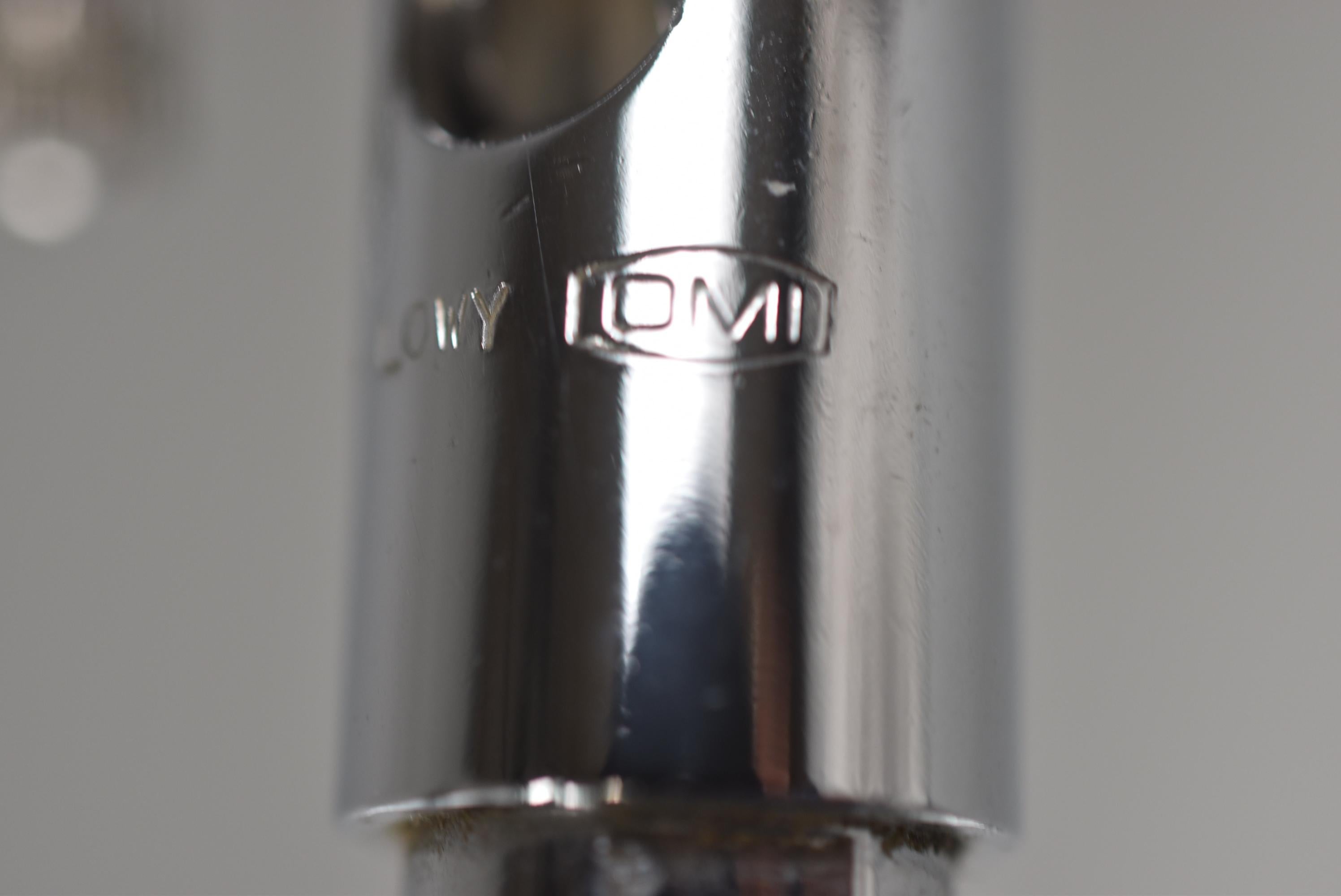 Koch & Lowy OMI 14468-6 lampe de bureau chromée réglable vintage Bon état - En vente à Toledo, OH
