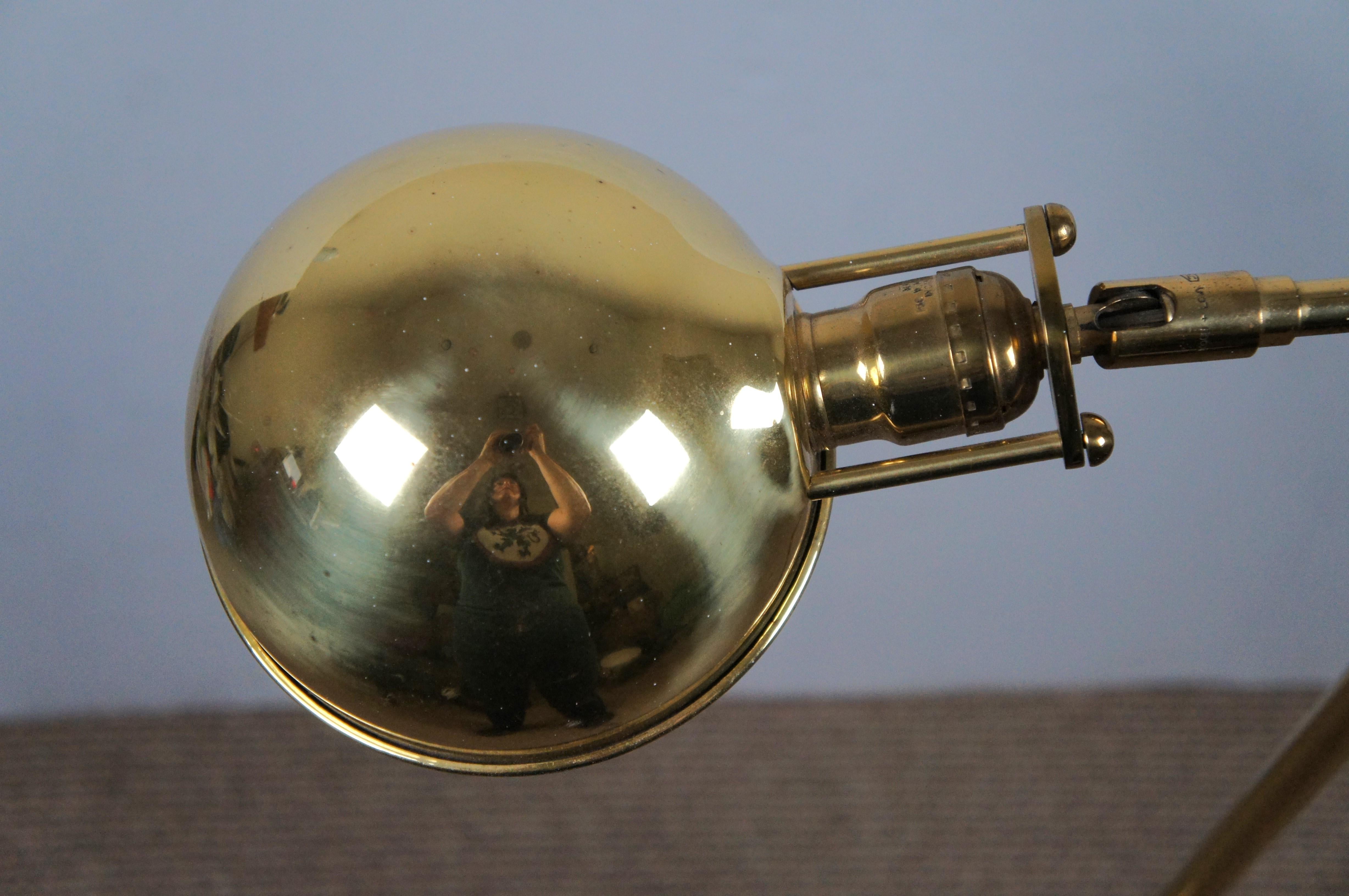 Vintage Koch & Lowy OMI Brass Pharmacy Apothecary Reading Lamp MCM 1