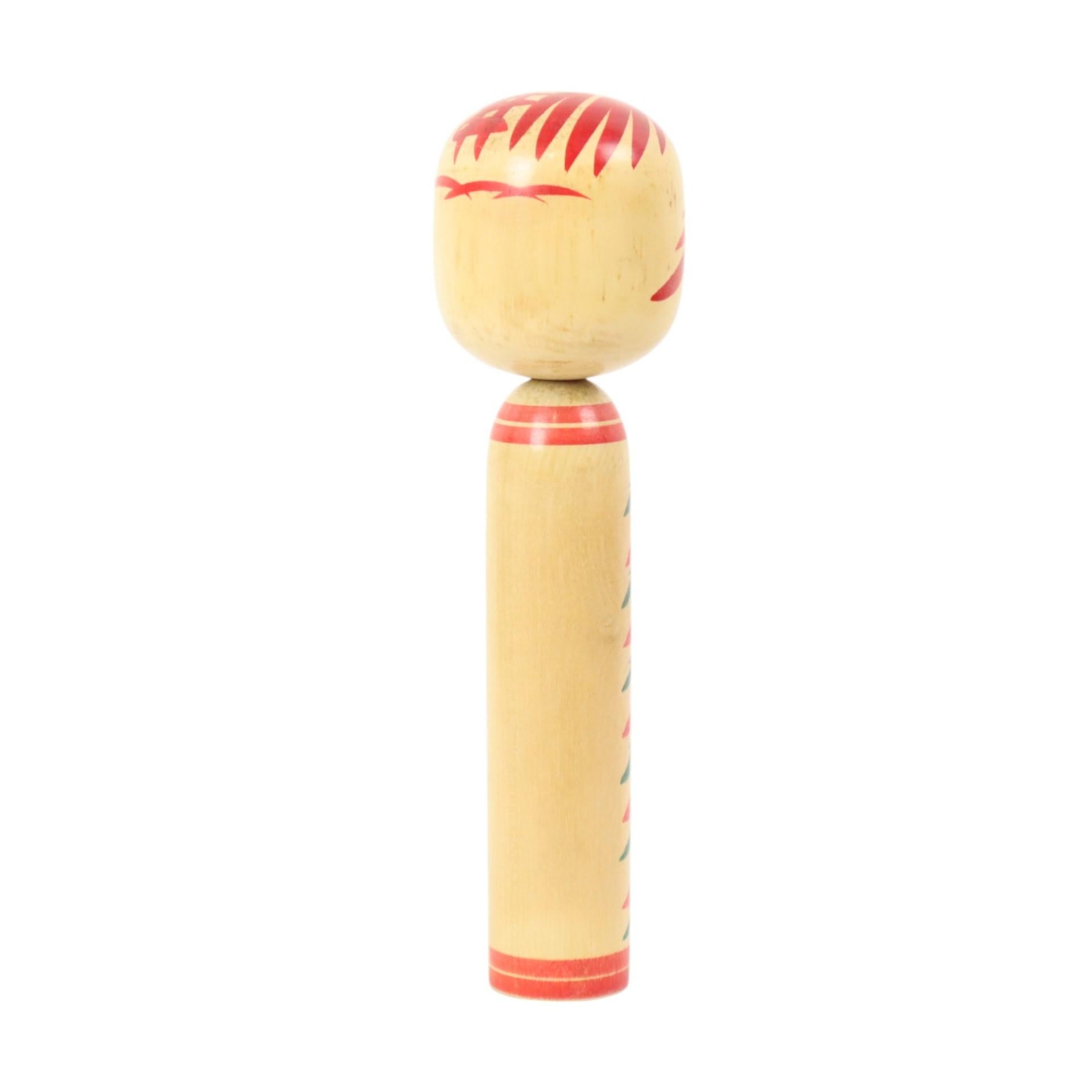 Japanese Vintage Kokeshi Doll XL Wood Japan Showa Period 36cm For Sale