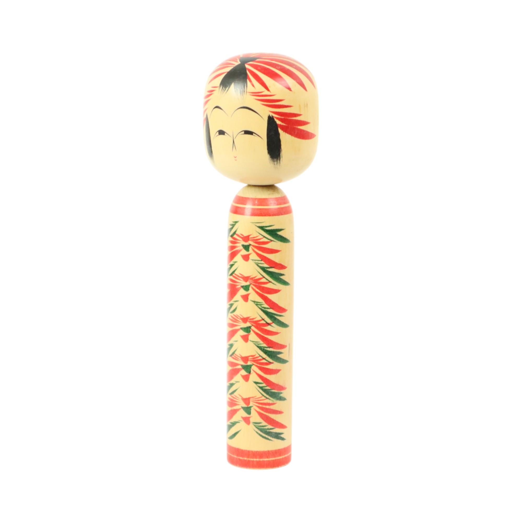 Vintage Kokeshi Doll XL Wood Japan Showa Period 36cm For Sale 1