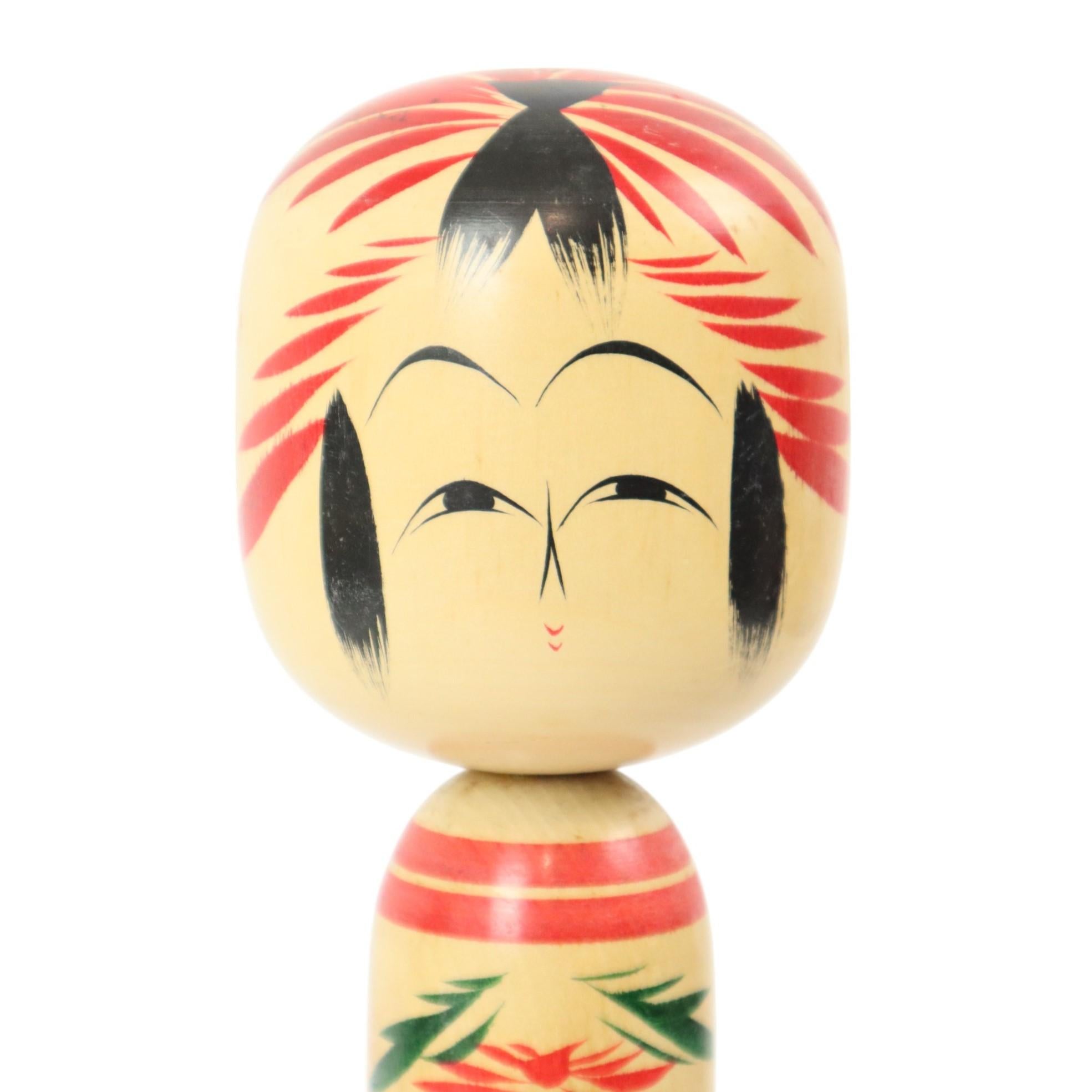 Vintage Kokeshi Doll XL Wood Japan Showa Period 36cm For Sale 2