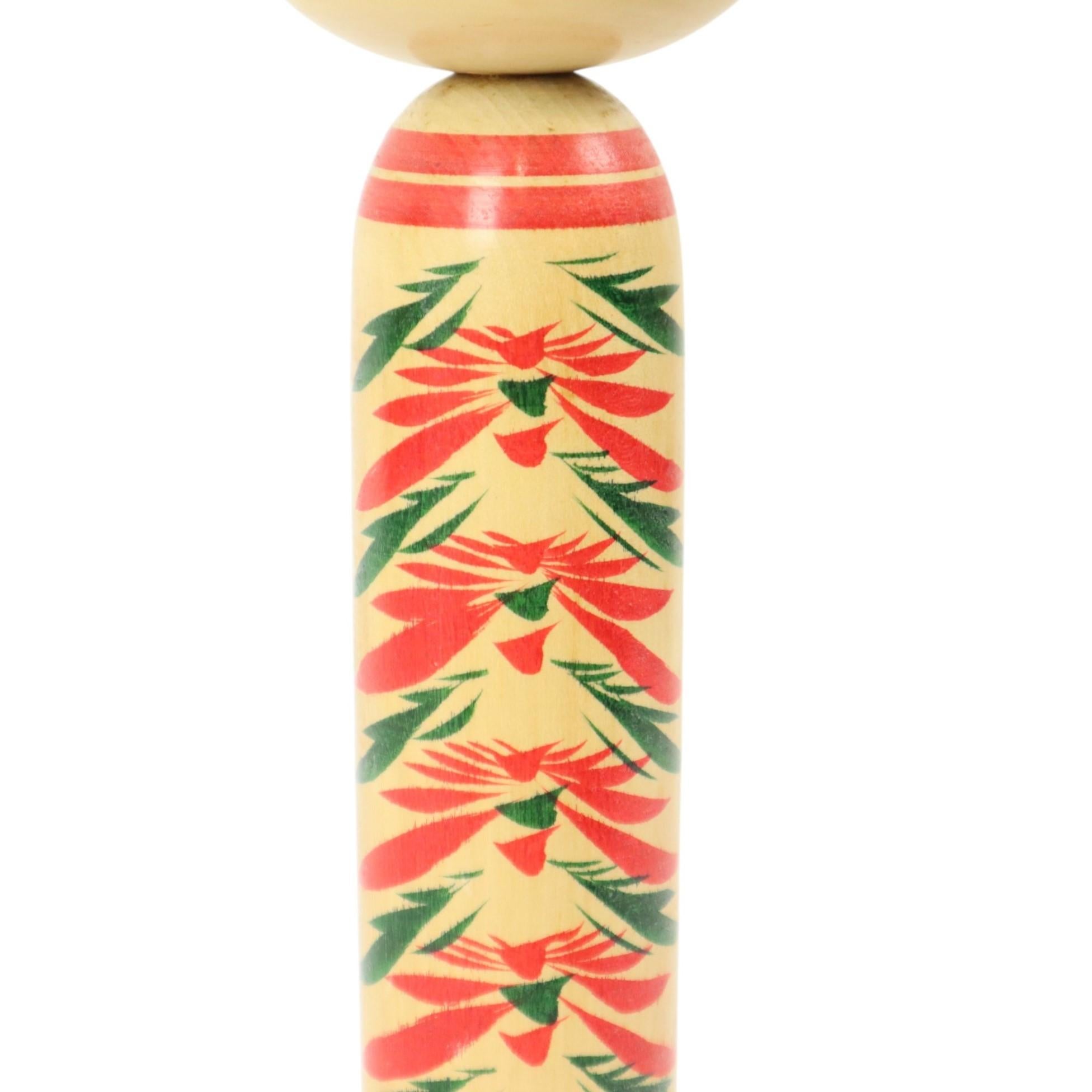 Vintage Kokeshi Doll XL Wood Japan Showa Period 36cm For Sale 3