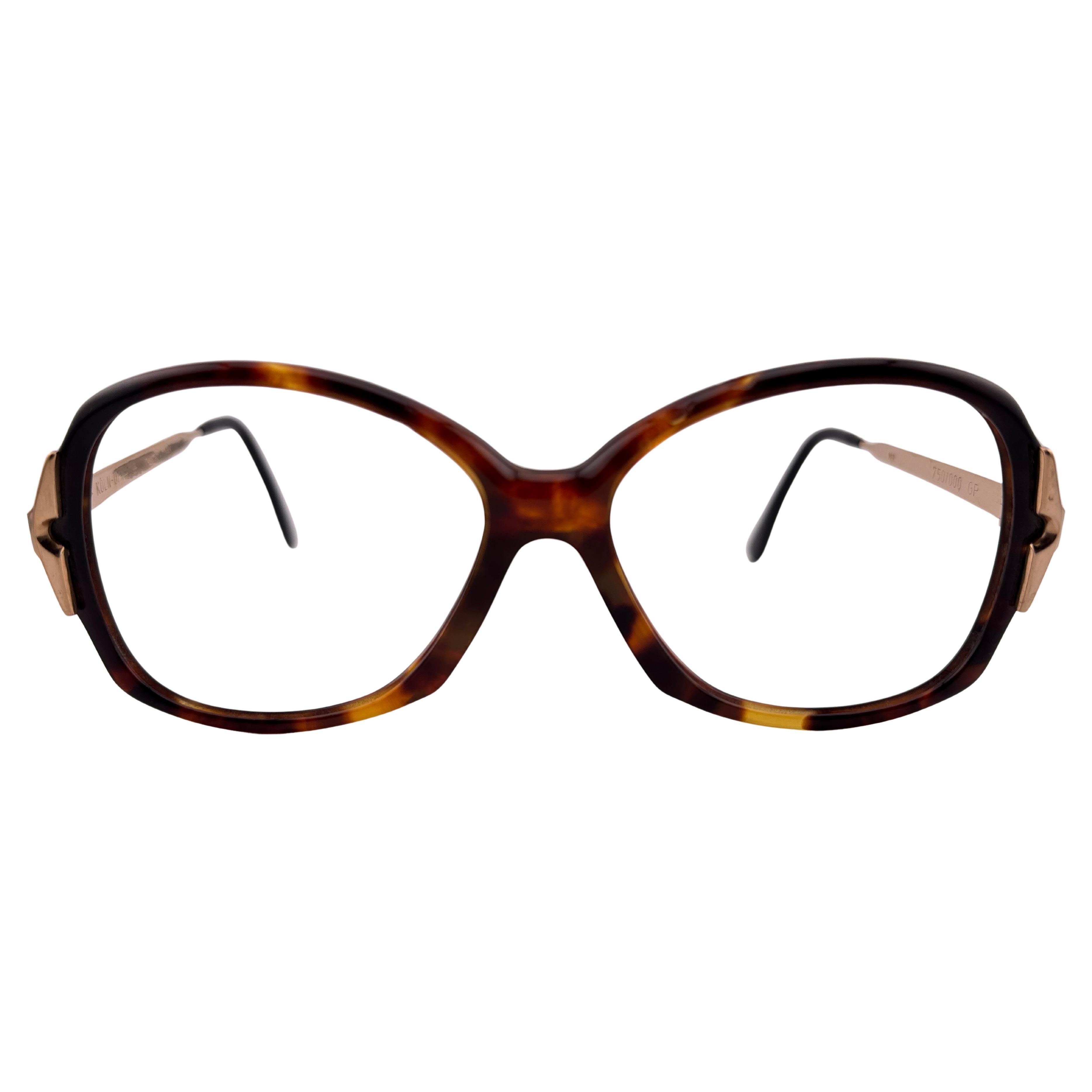 Occhiali da lettura RX vintage Köln Optik con montatura in tartaruga e oro